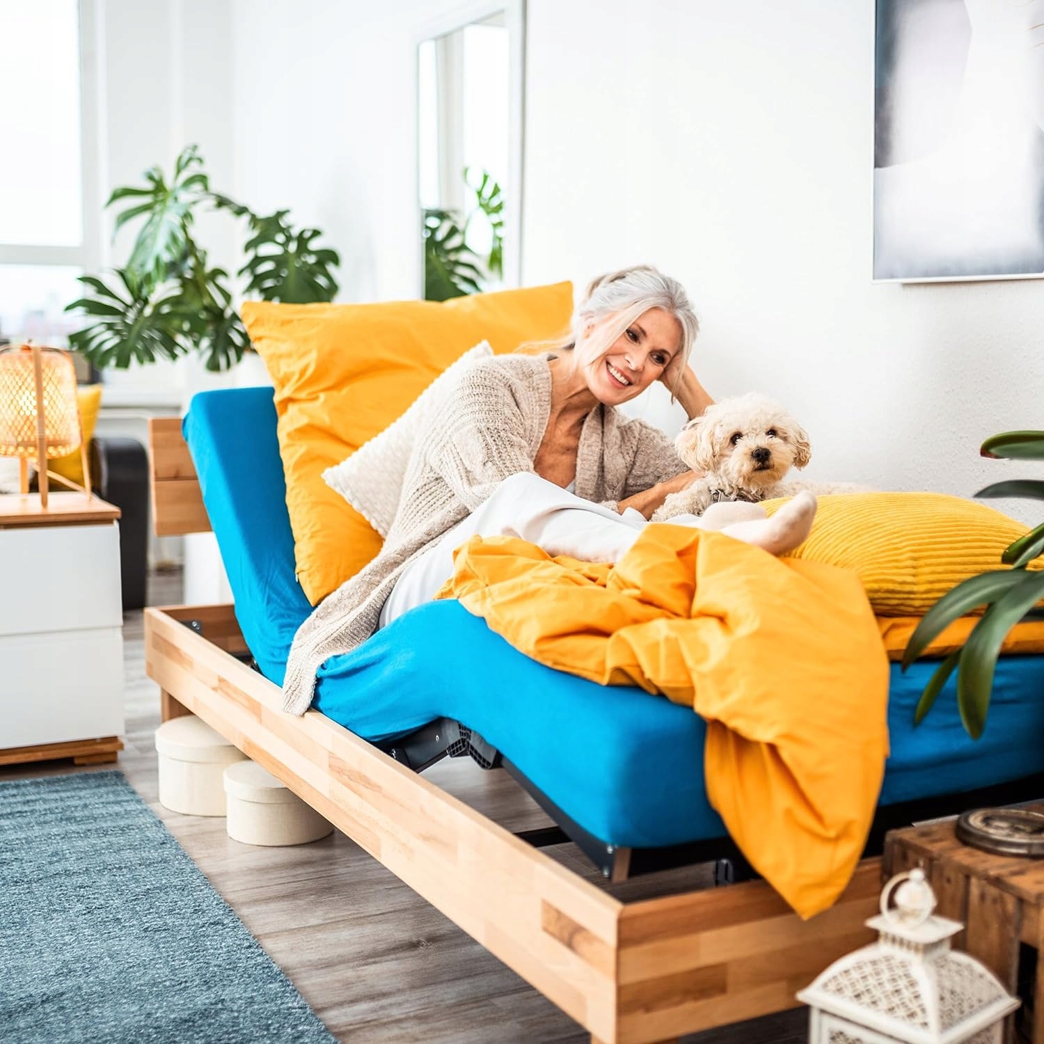 COSYWORLD Cosy2Go stelaż 100 x 200 cm, regulowany elektrycznie Ż327 Szerokość produktu 100 cm