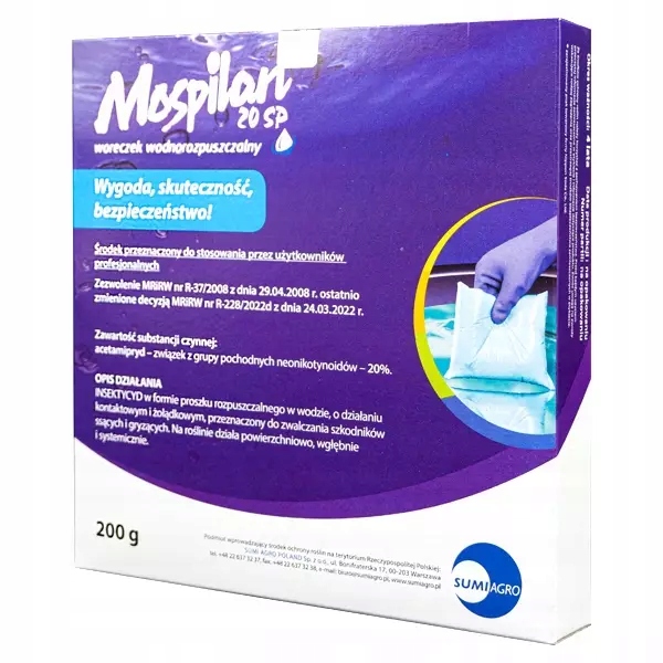 Mospilan 20SP 200g Sumi Agro acetamipryd, stonka, mszyca, opuchlak, śmietka
