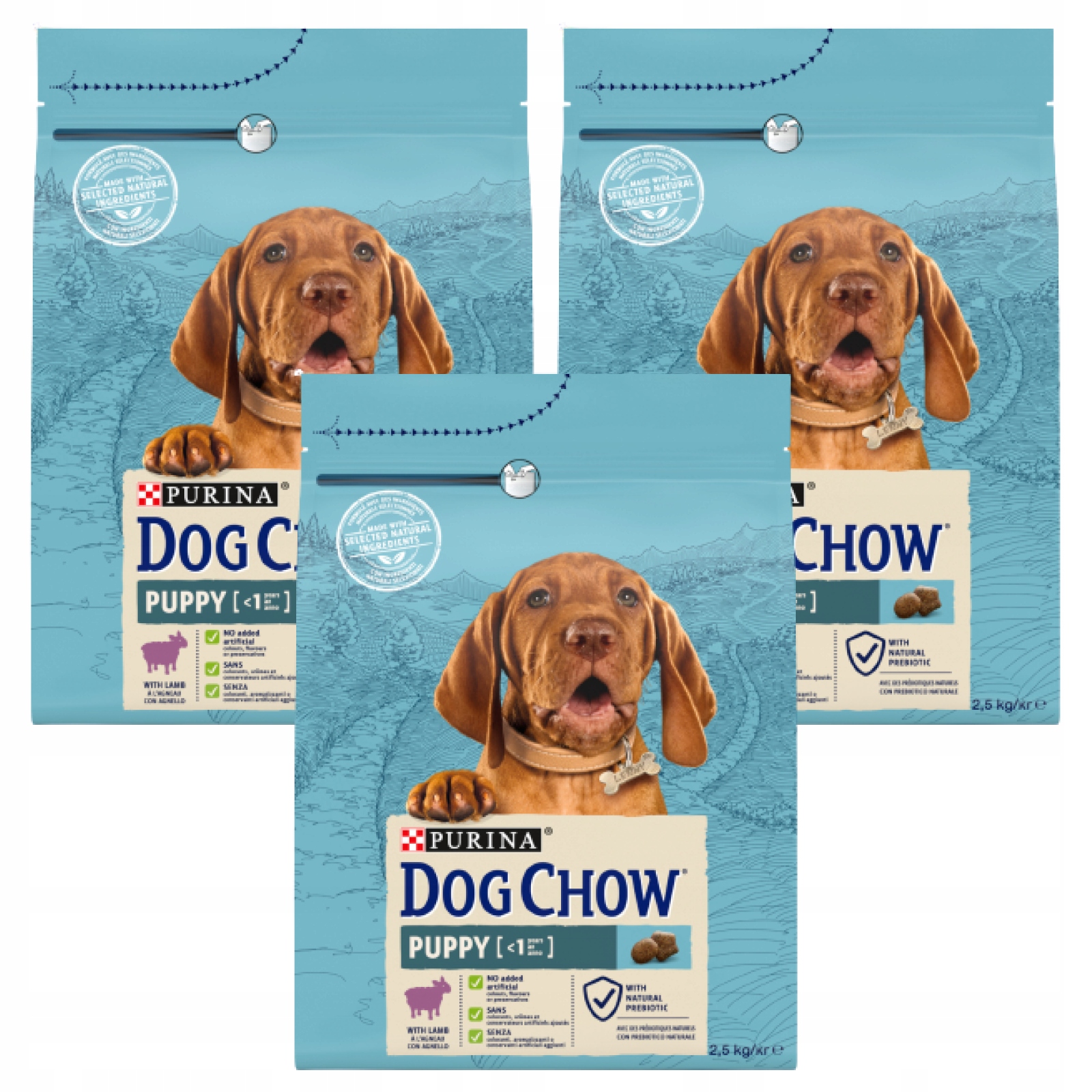 Purina Dog Chow Puppy jagnięcina szczeniak 3x2,5kg