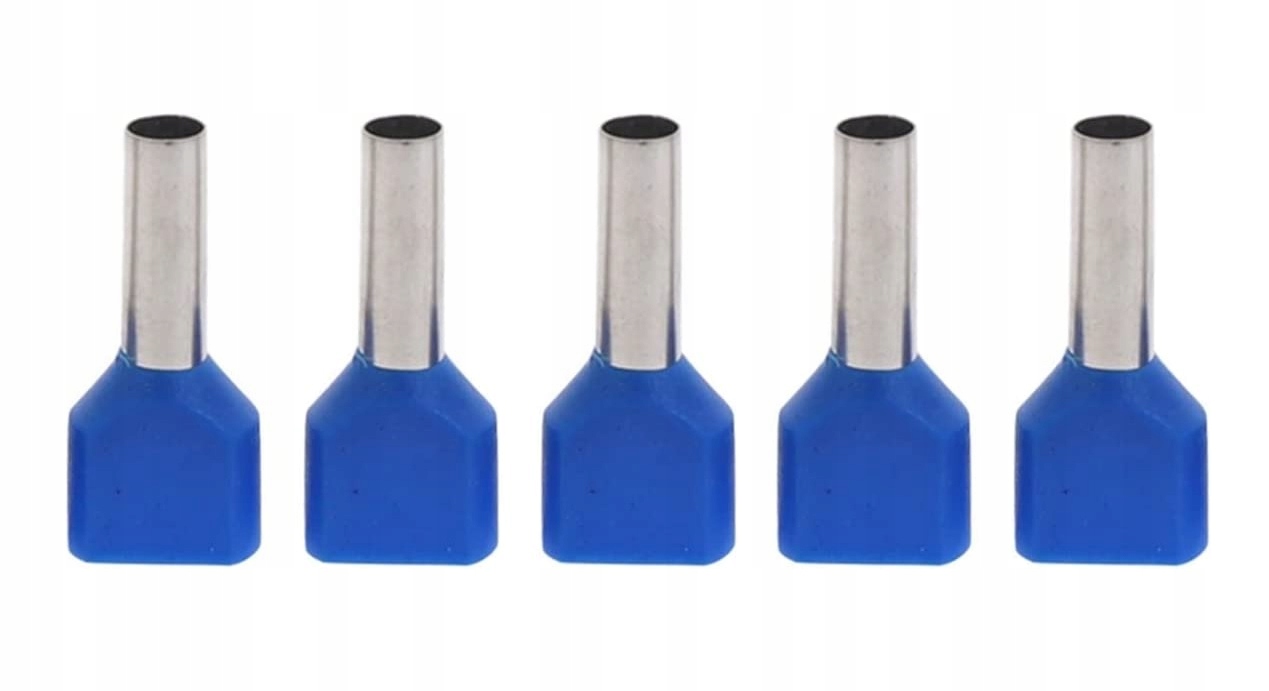 KOŃCÓWKA TULEJK. IZOLOWANA 2x2,5/10 PODW.NIEBIESKA Stan opakowania oryginalne