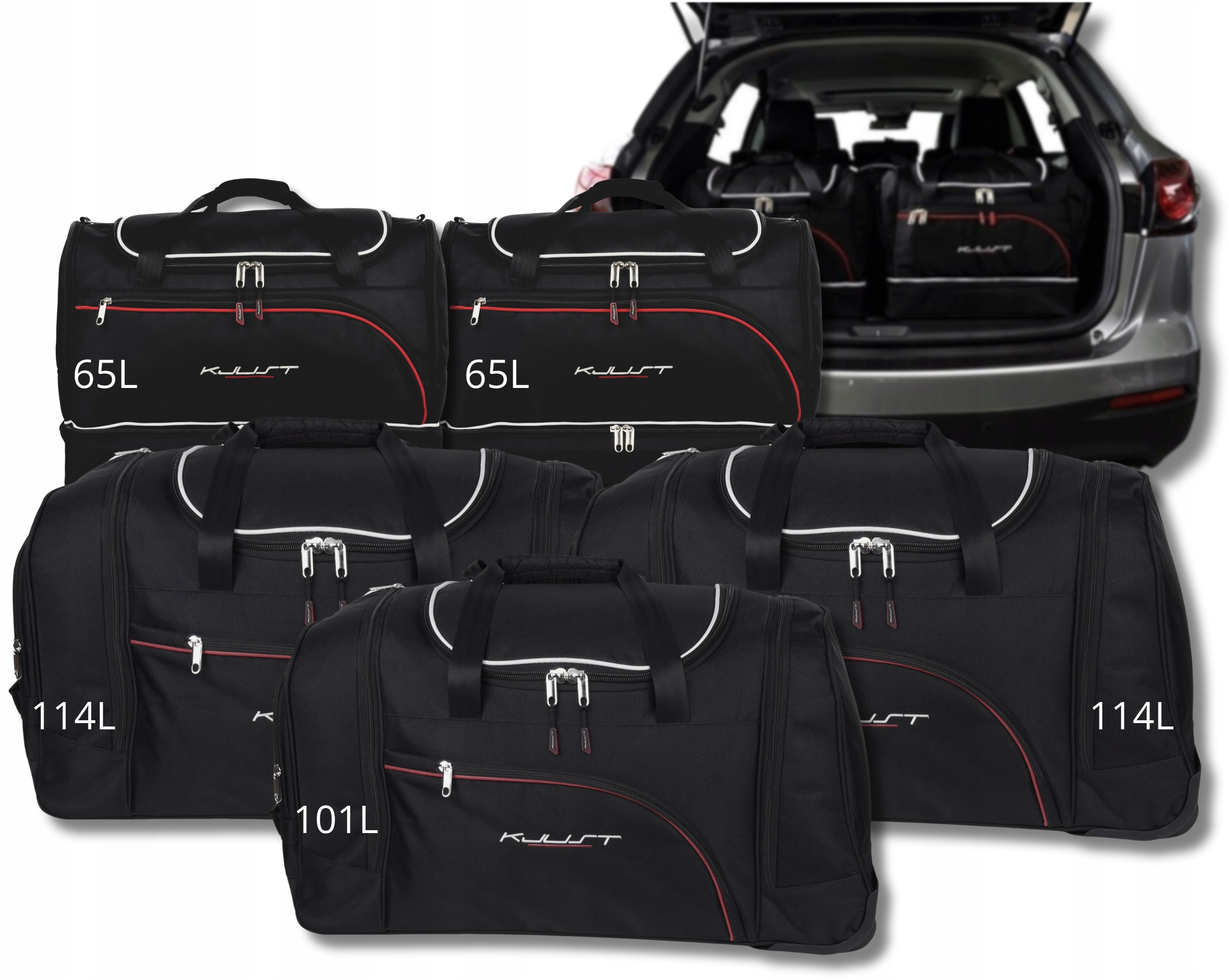 Sada tašiek Komplet Kjust do batožinového priestoru Mazda CX-9 2006-2012 5 ks