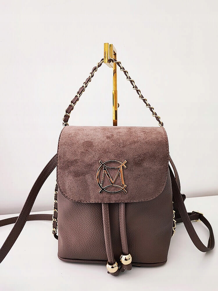 Massimo Contti kuferek plecak 2w1 z klapką beżowy Marka Massimo Connti