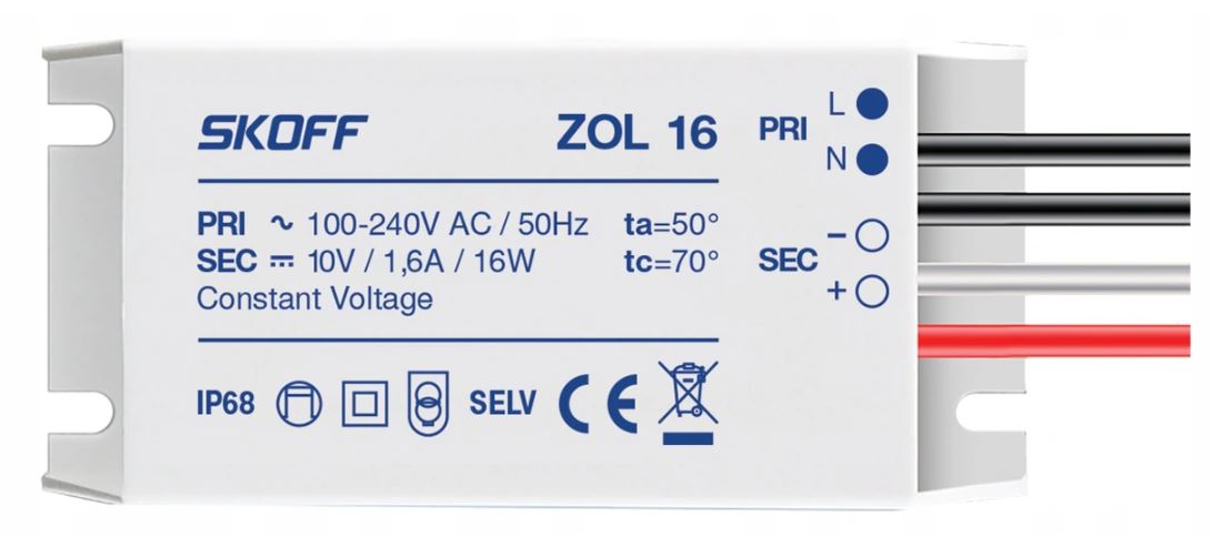 Zasilacz Do Opraw Skoff ZOL16-10 VDC 16W