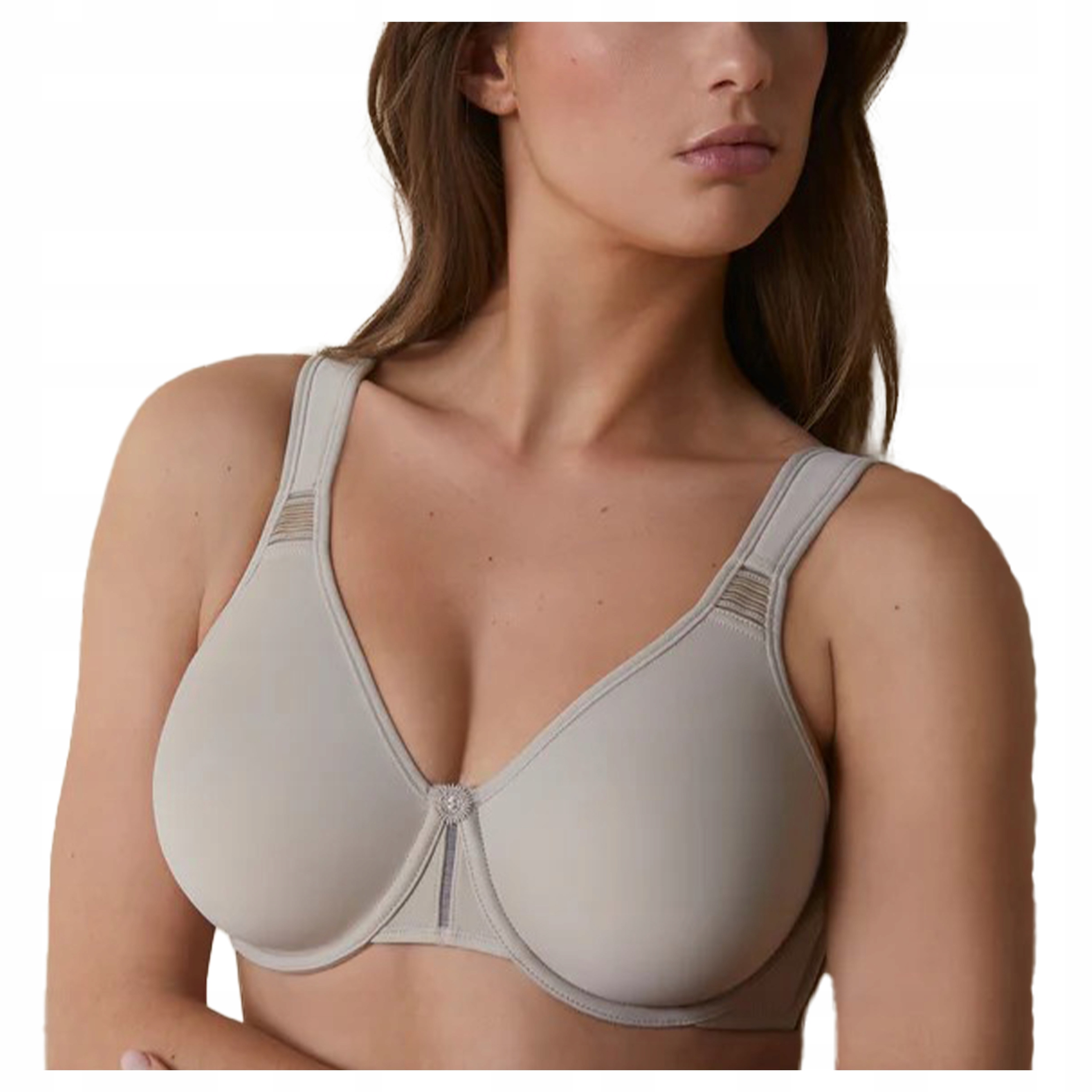 Podprsenka na širokých ramínkách hladká, pohodlná, Lorea béžová 95D