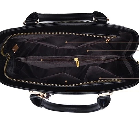 Modna Torebka kuferek zestaw 2w1 na ramię listonoszka etui Kolor czarny