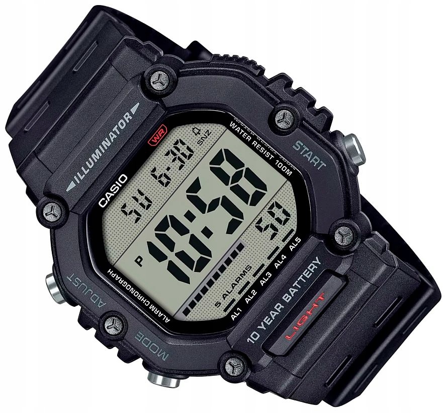 Mládežnické Digitální Hodinky AE-1600H-1AVEF WR100 Led 10 Let Baterie Box