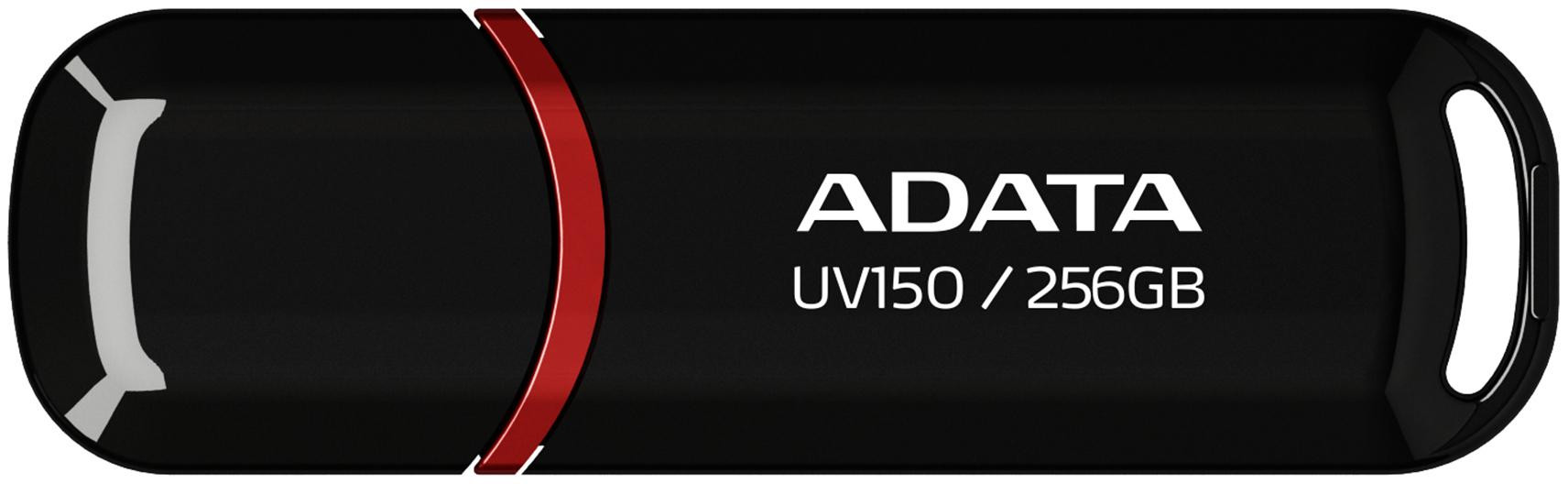 Adata Flash Disk UV150 256GB Usb 3.2 Černý Rychlý Přenosný 100MB/S