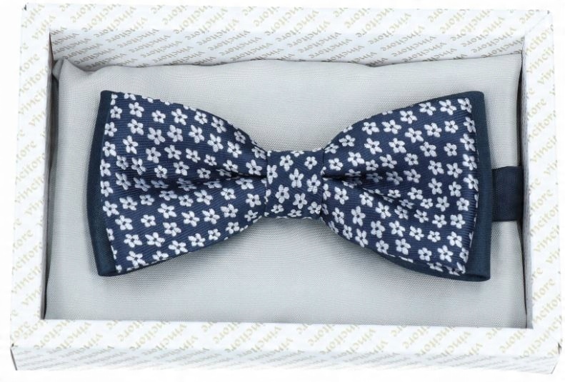 

Mucha Męska Muszka Żakardowa Z Poszetką Elegancka