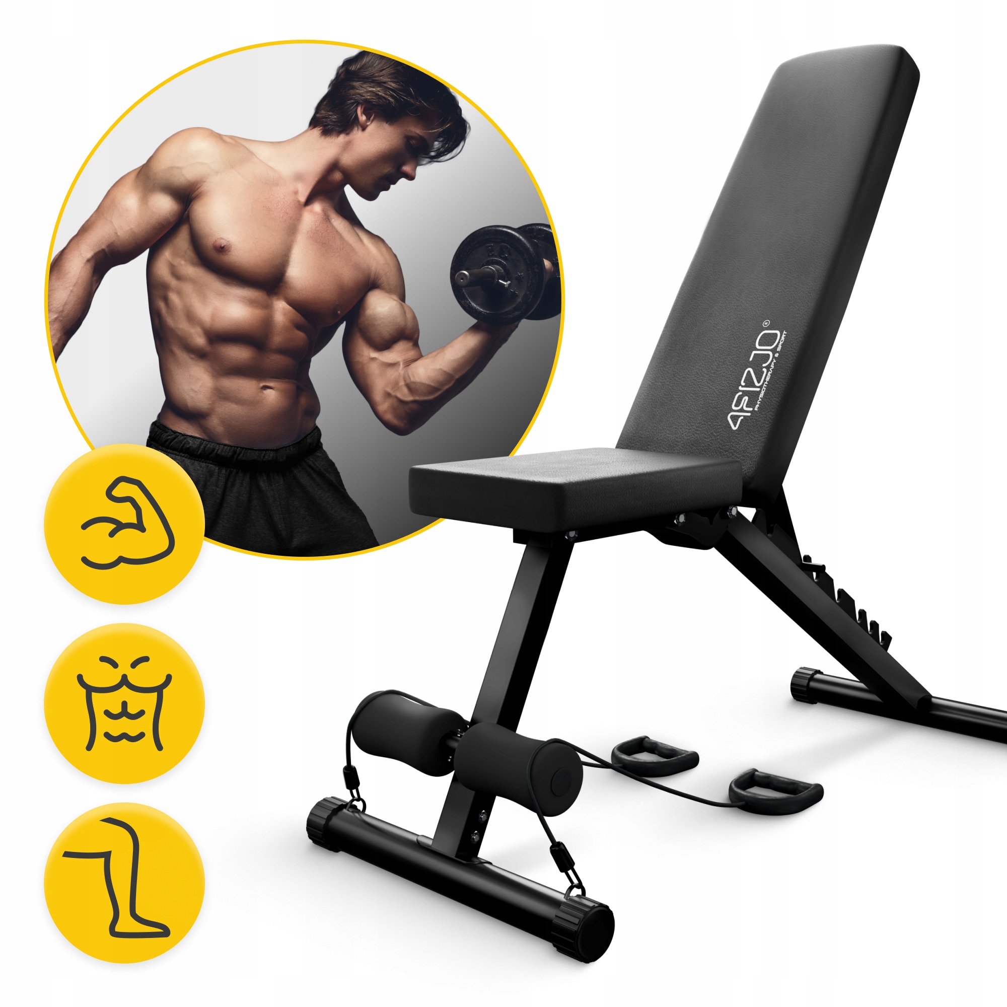 ŁAWKA TRENINGOWA REGULOWANA DO ĆWICZEŃ SKŁADANA ŁAWECZKA PROSTA SKOŚNA Rodzaj regulowana