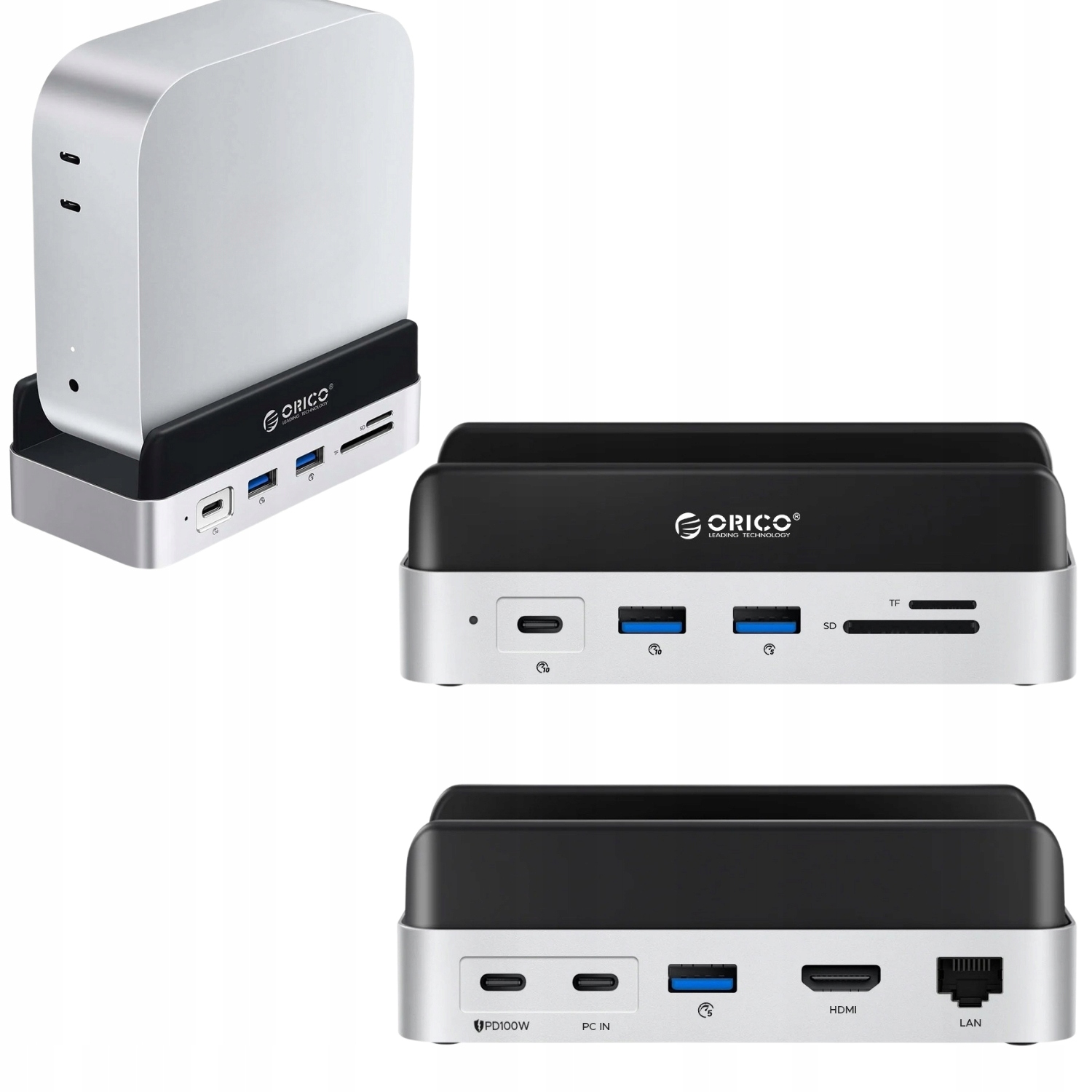 Dokovací Stanice Hub Kapsa 10v1 S Kapsou Na Pevný Disk Ssd 8TB Orico