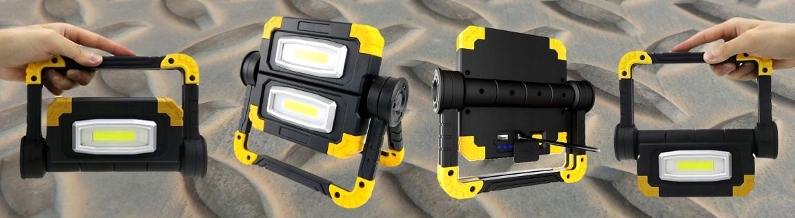 LAMPA LED ROBOCZA WARSZTATOWA AKUMULATOR HALOGEN Trwałość 20000 h