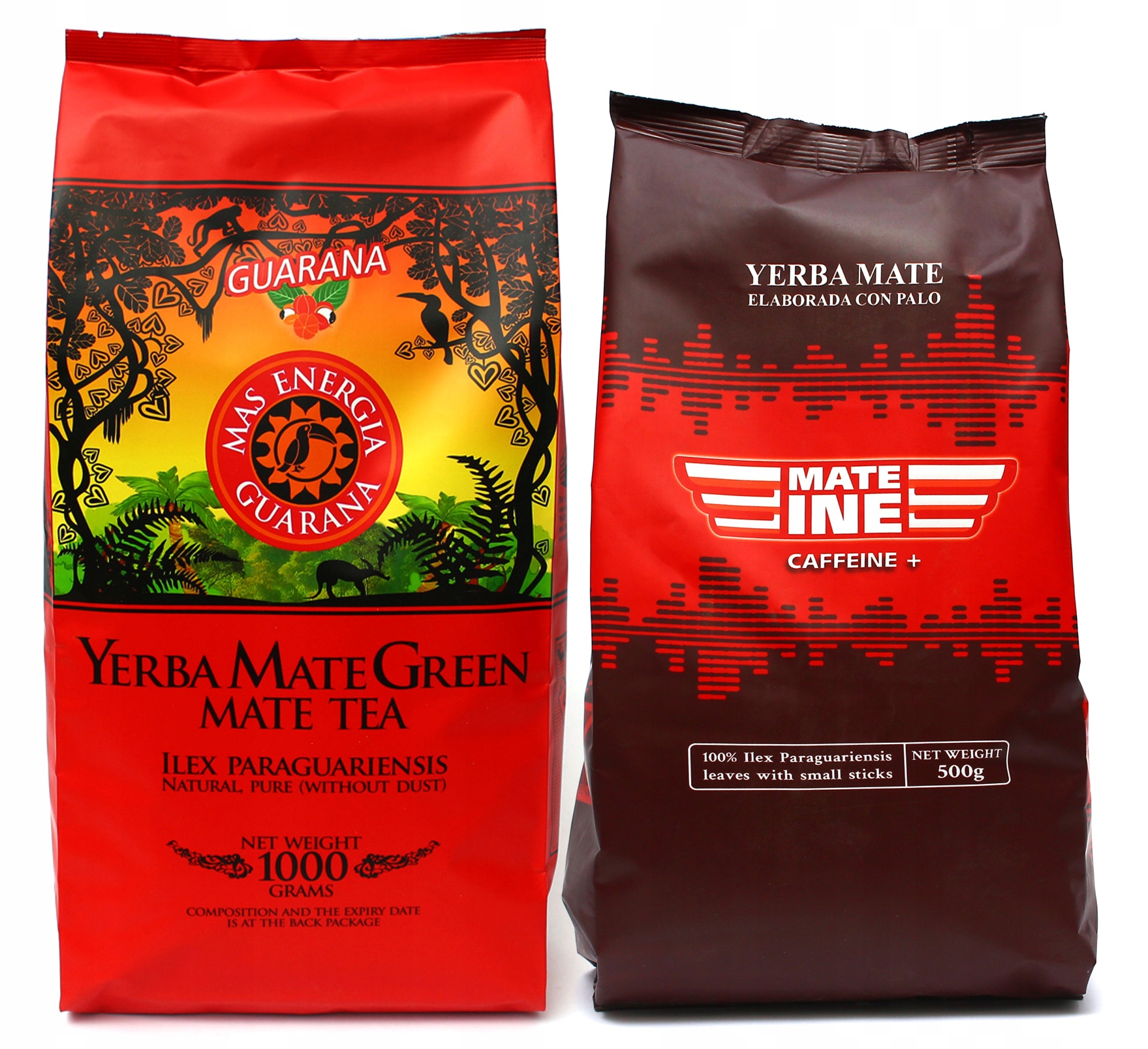 Levně Yerba Mate Green Mas Energia Guarana 1 kg Mateine Caffeine 500 g