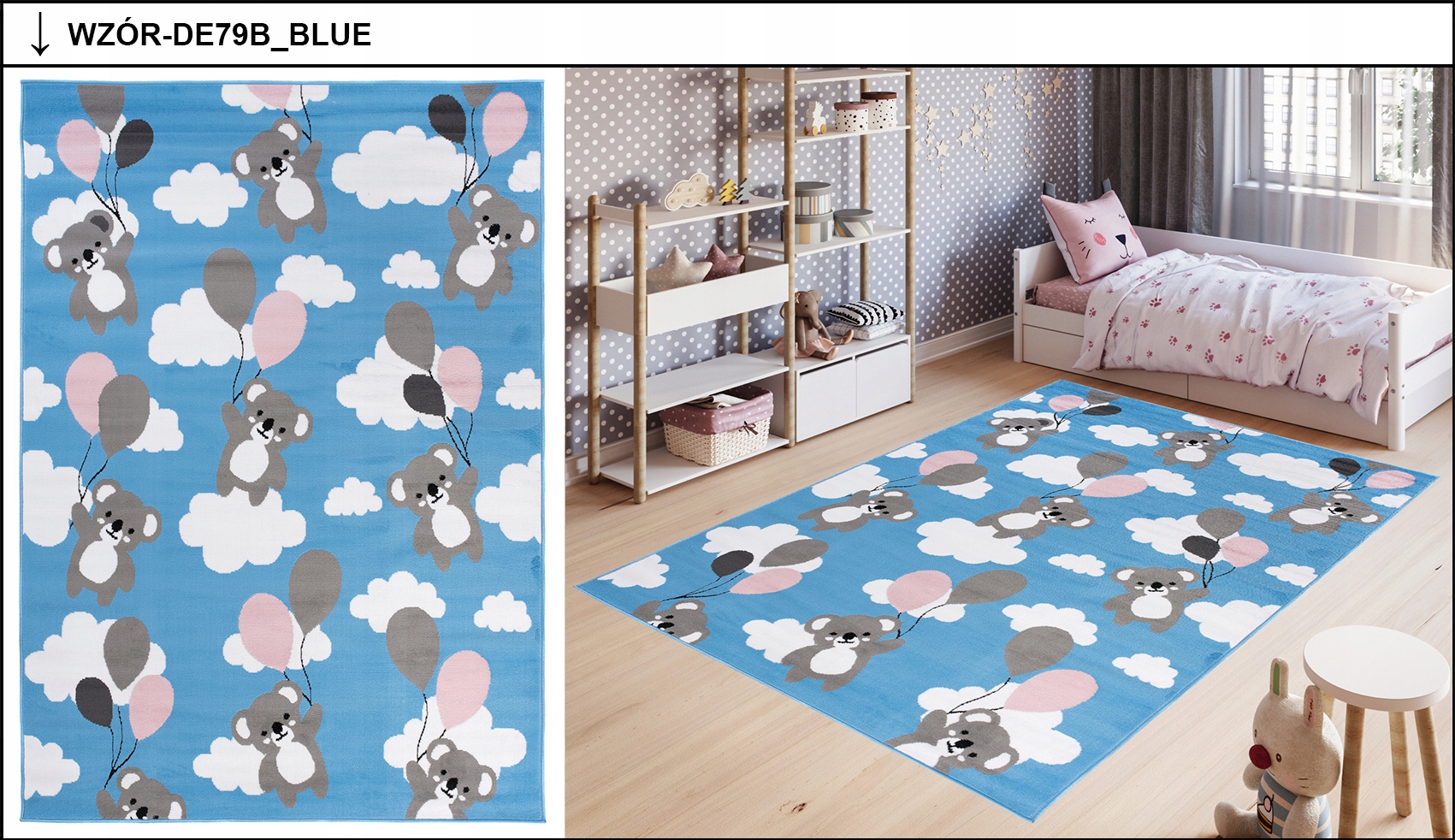 DYWAN PASTELOWY 140x200 KOSMOS MIŚ PANDA SÓWKI Marka DYWANY CHEMEX