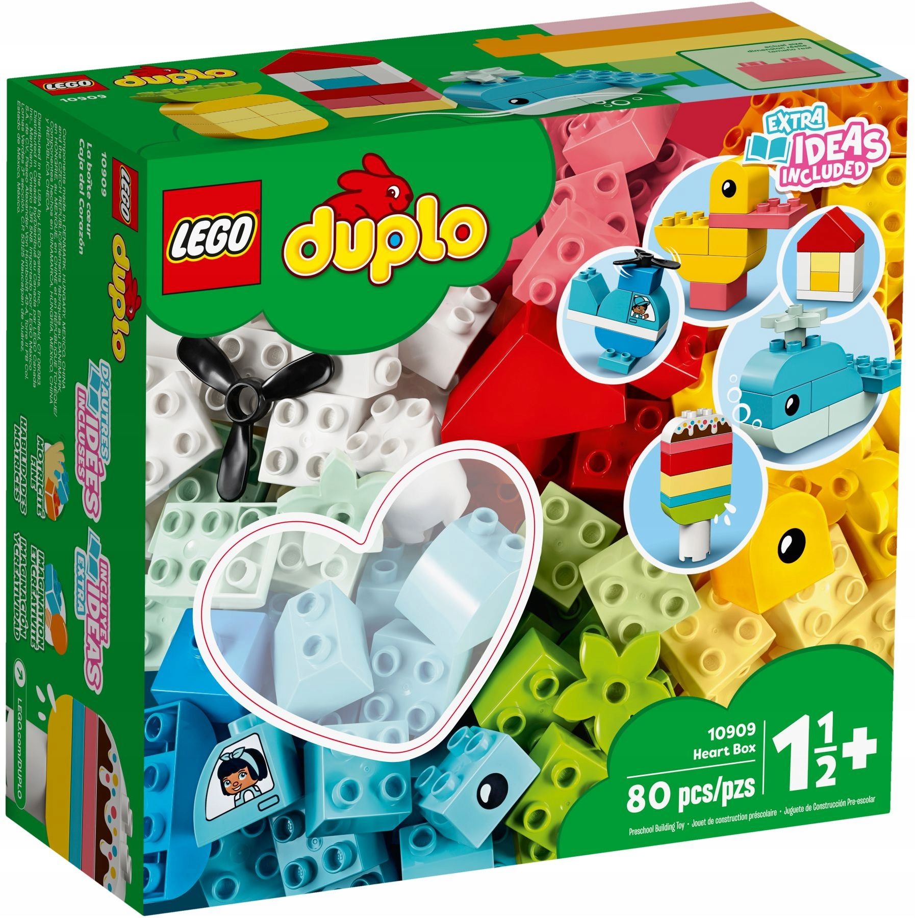 10909 LEGO DUPLO PUDEŁKO Z SERDUSZKIEM 80EL