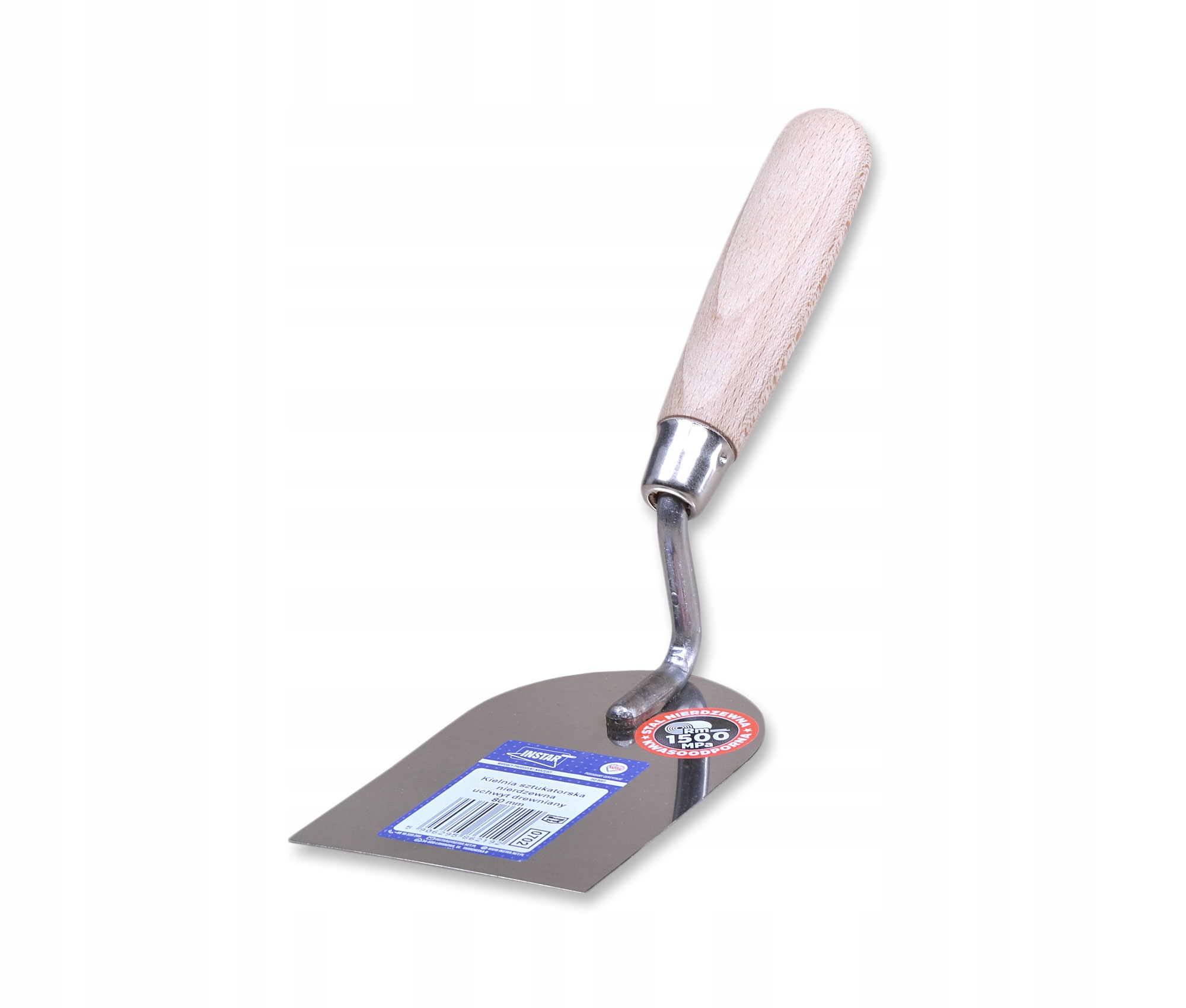 KIELNIA SZTUKATORSKA NIERDZEWNA 80 MM UCHWYT DREWNIANY POLSKI PRODUKT Marka Instar