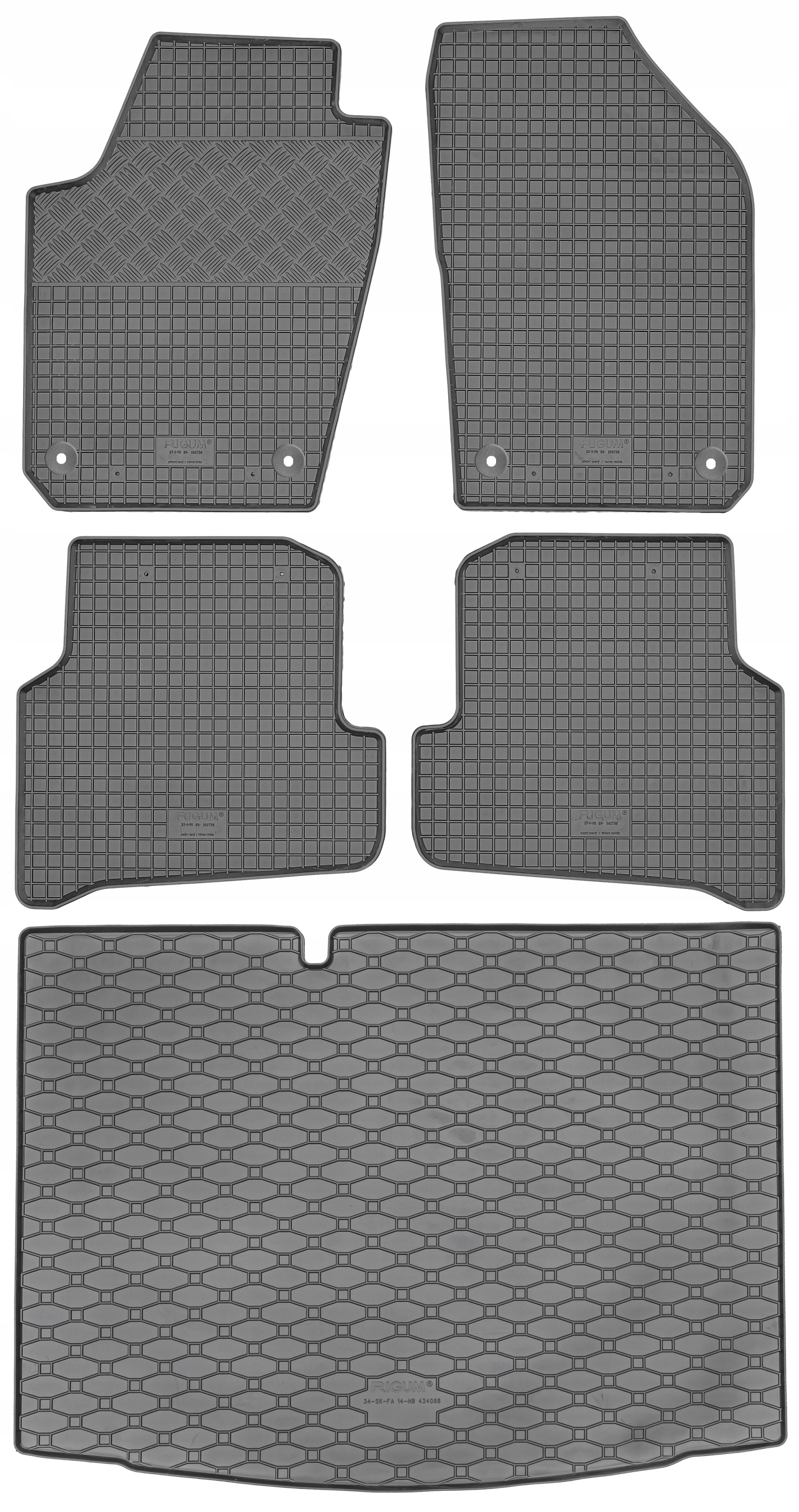 Škoda Fabia III Hatchback 2014-2021 Podložka do kufra koberčeky