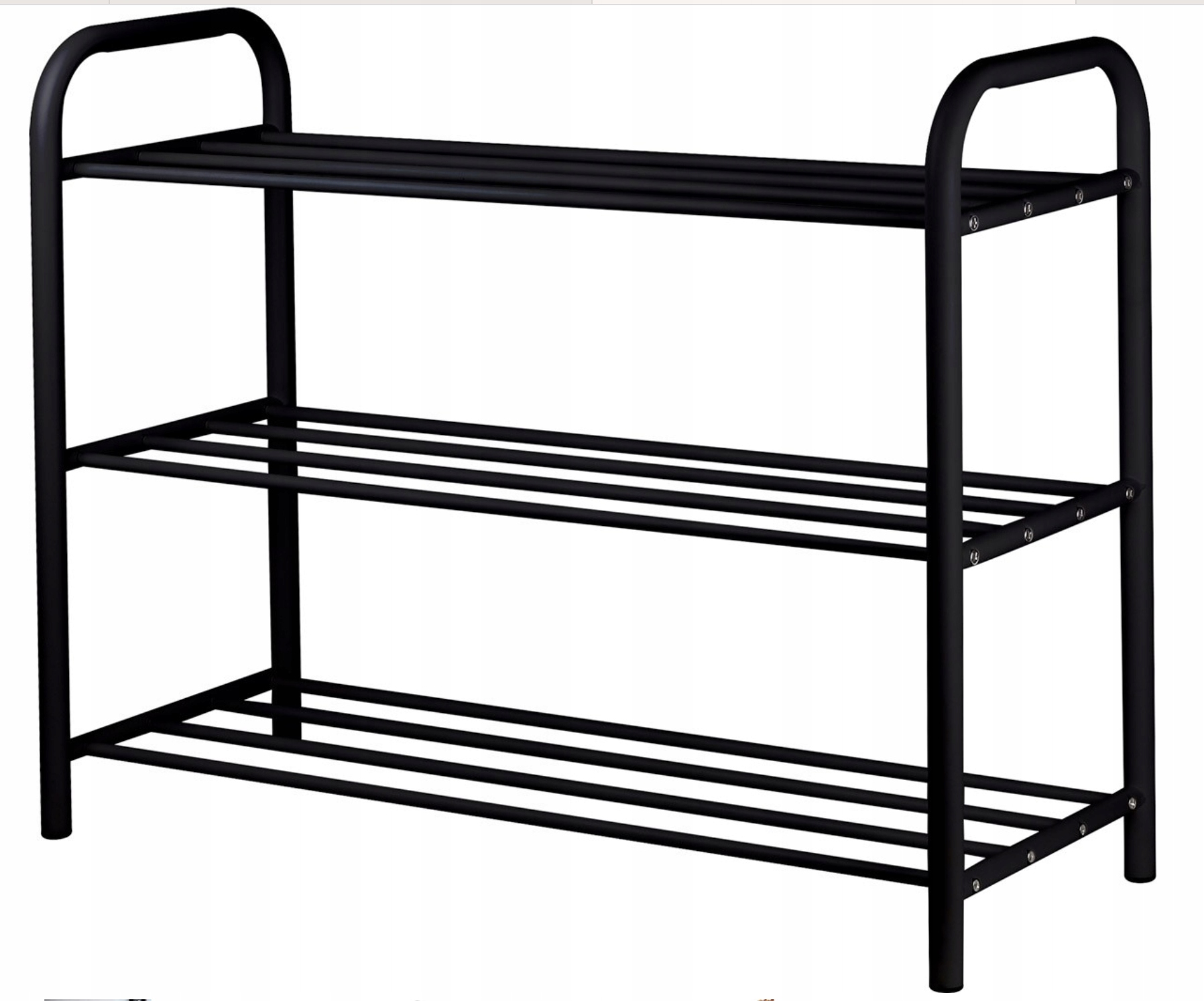 PÓŁKA METALOWA REGAŁ STOJAK ORGANIZER NA BUTY OBUWIE SZAFKA 3 POZIOMY Głębokość mebla 26 cm