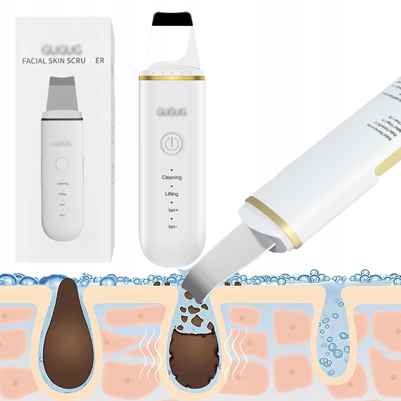 Peeling Kawitacyjny Ultrazvukový odstraňovač černých teček Jemný čistič pórů se 4 režimy