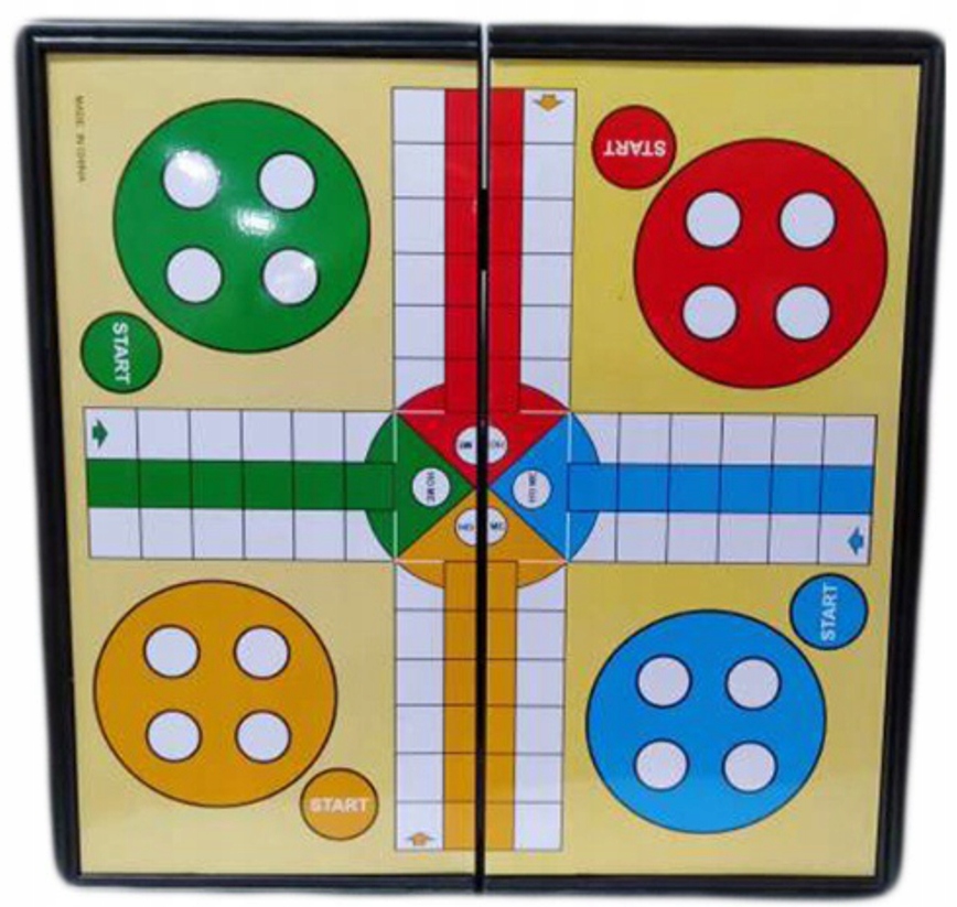 LUDO Gra planszowa tradycyjna Maksymalna liczba graczy 4