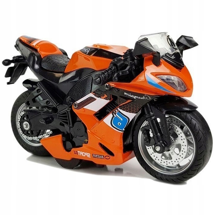 MOTOCYKL WYŚCIGOWY MOTOR MODEL METALOWY NAPĘD PULL-BACK ZABAWKA DLA DZIECI