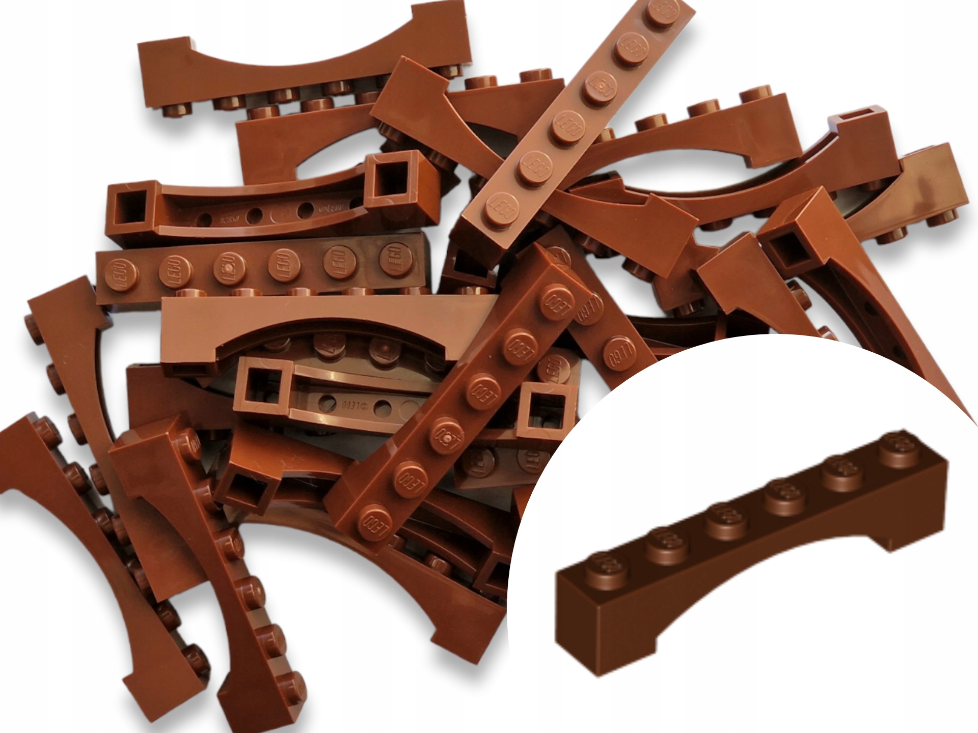 

Lego 92950 Brick Łuk Arch 1x6 Reddish Brown 8 szt