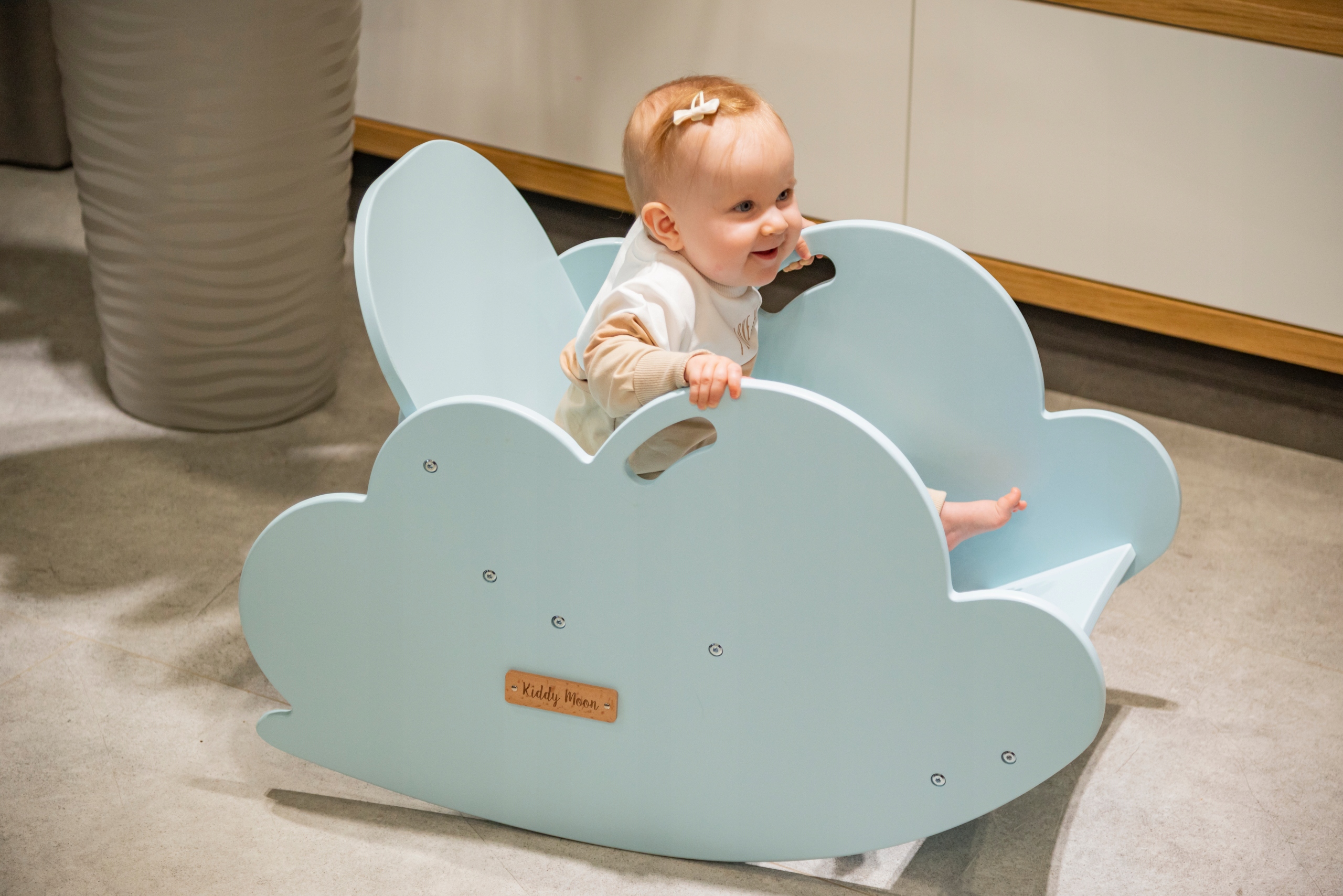 BUJAK Drewniany Dla Dzieci w kształcie chmurki AR-002 niebieski Marka KiddyMoon