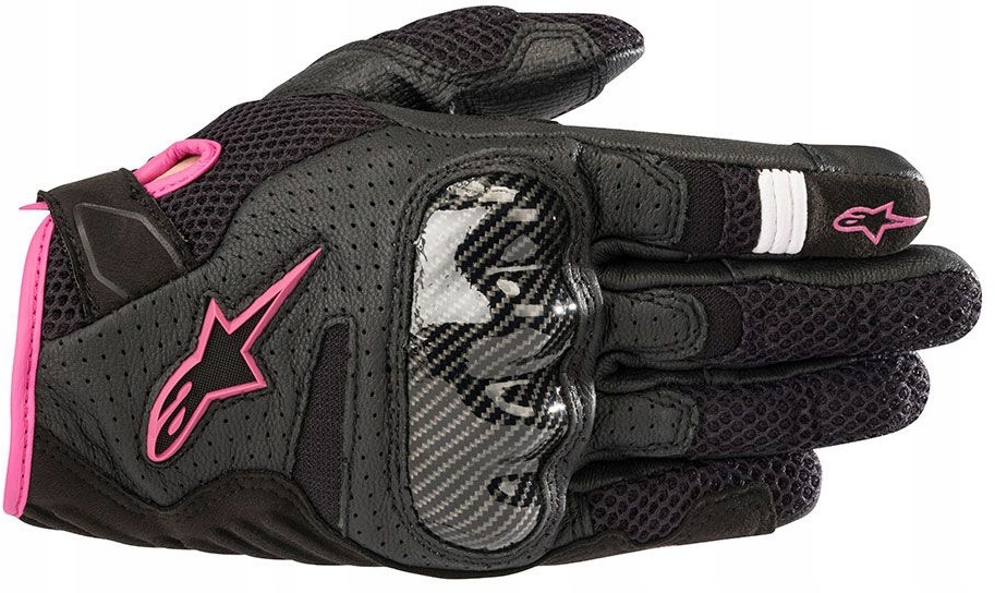 Dámske motocyklové rukavice Alpinestars Stella SMX-1 V2 čierno-ružové M