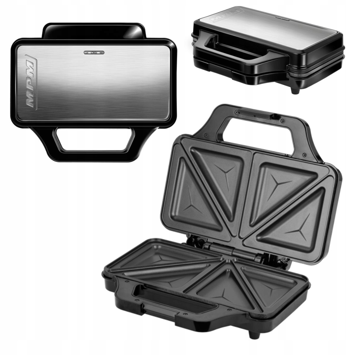 Opiekacz Do Kanapek Mpm MOP-45M Toster Sandwich Inox Mocny 900W Nieprzywier