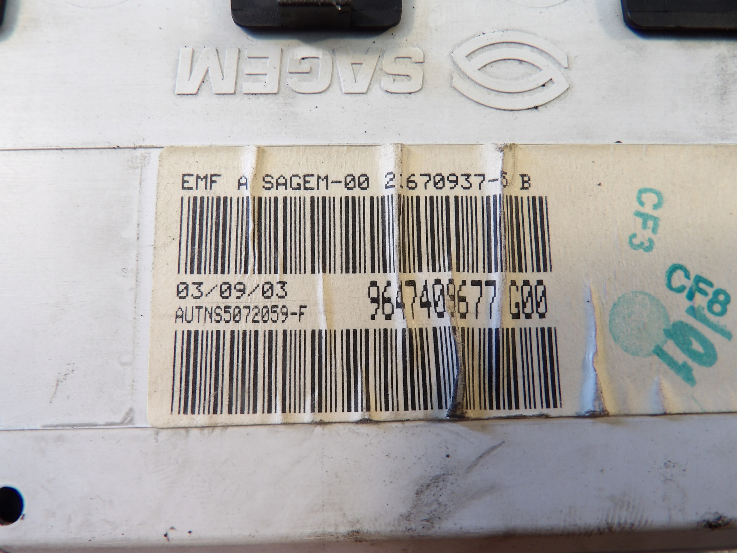 Citroen Xsara display 9647409677 21670937-B