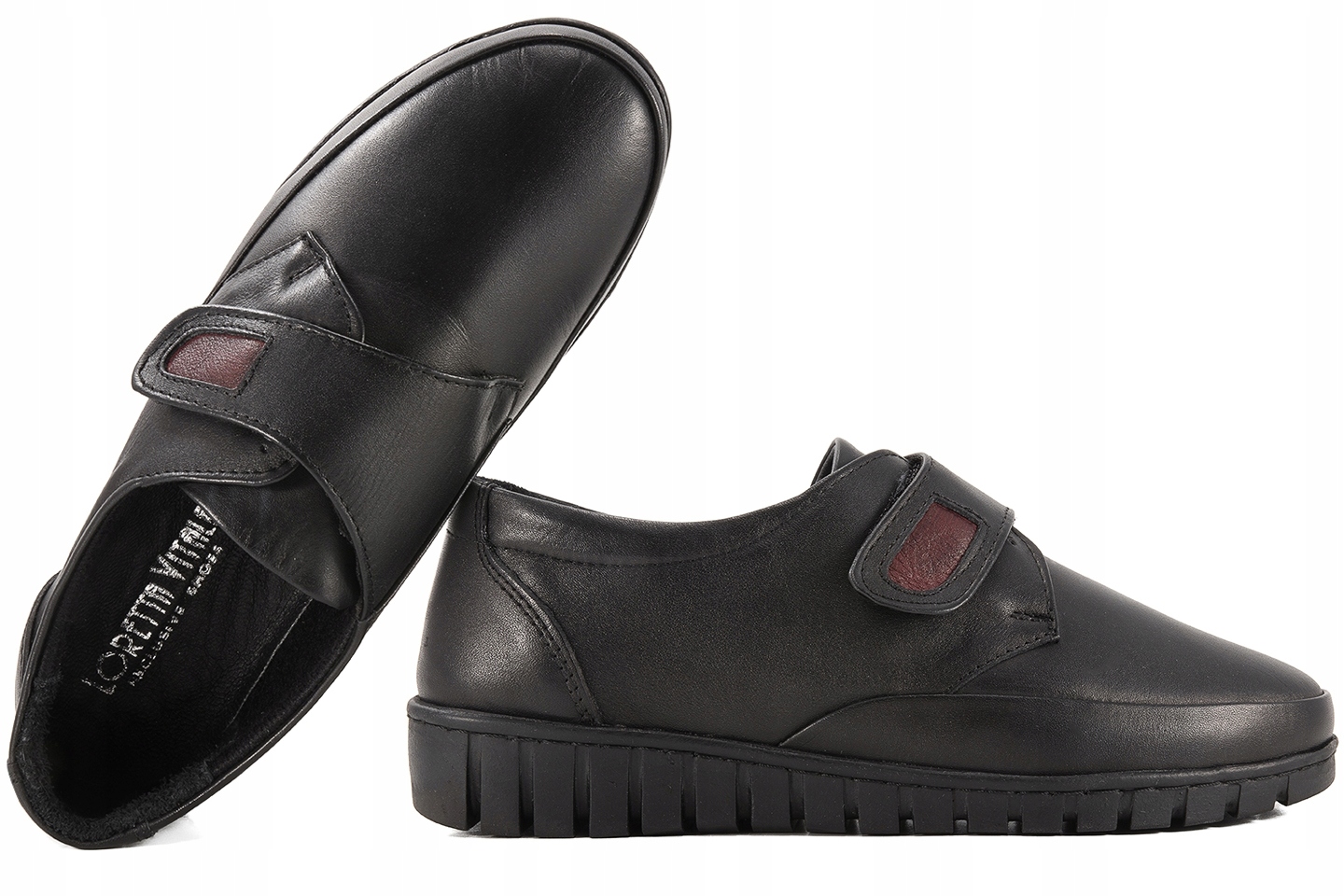 Loretta Vitale 7504 Dámské Kožené Polobotky se suchým zipem