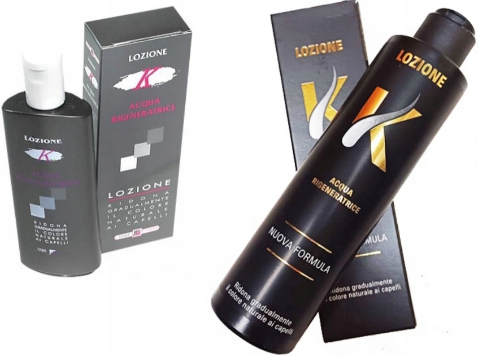 Originální přírodní odličovač Lozione K pro šedivé vlasy bez olova 200 Ml