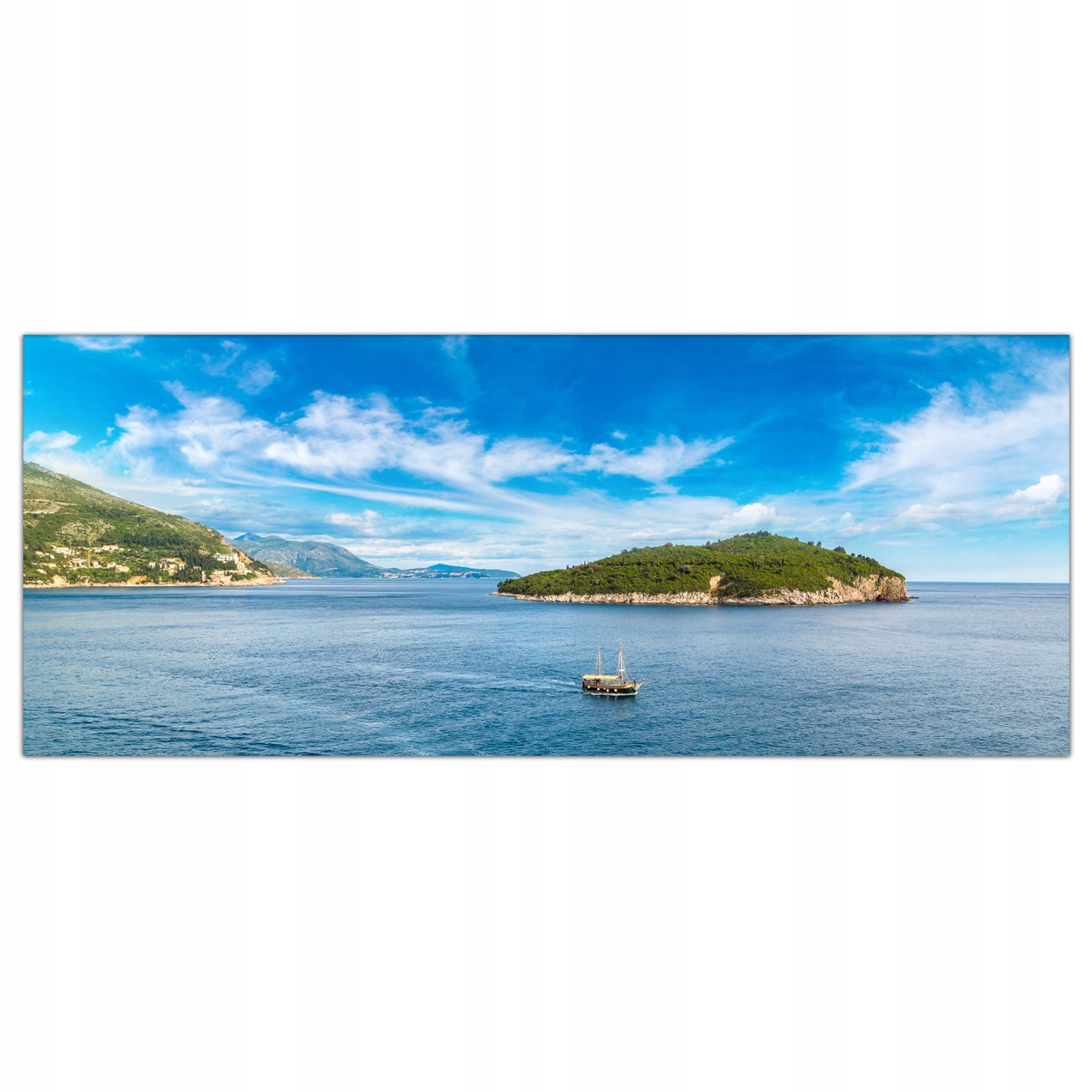 

Hartowany Obraz Szklany Statek Ocean Wyspa 125x50
