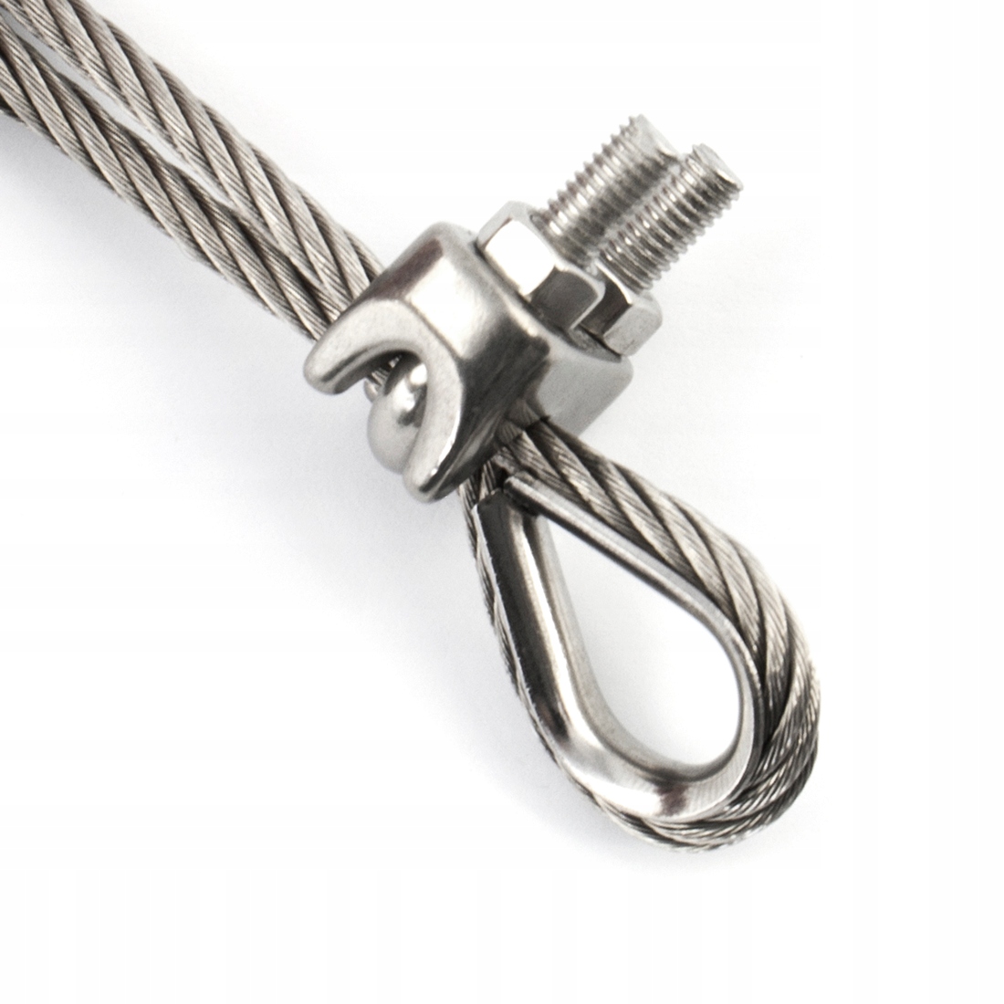 Zacisk KABŁĄKOWY do lin NIERDZEWNY INOX Kwasoodporny V4 3mm 50szt. Rodzaj kabłąkowy