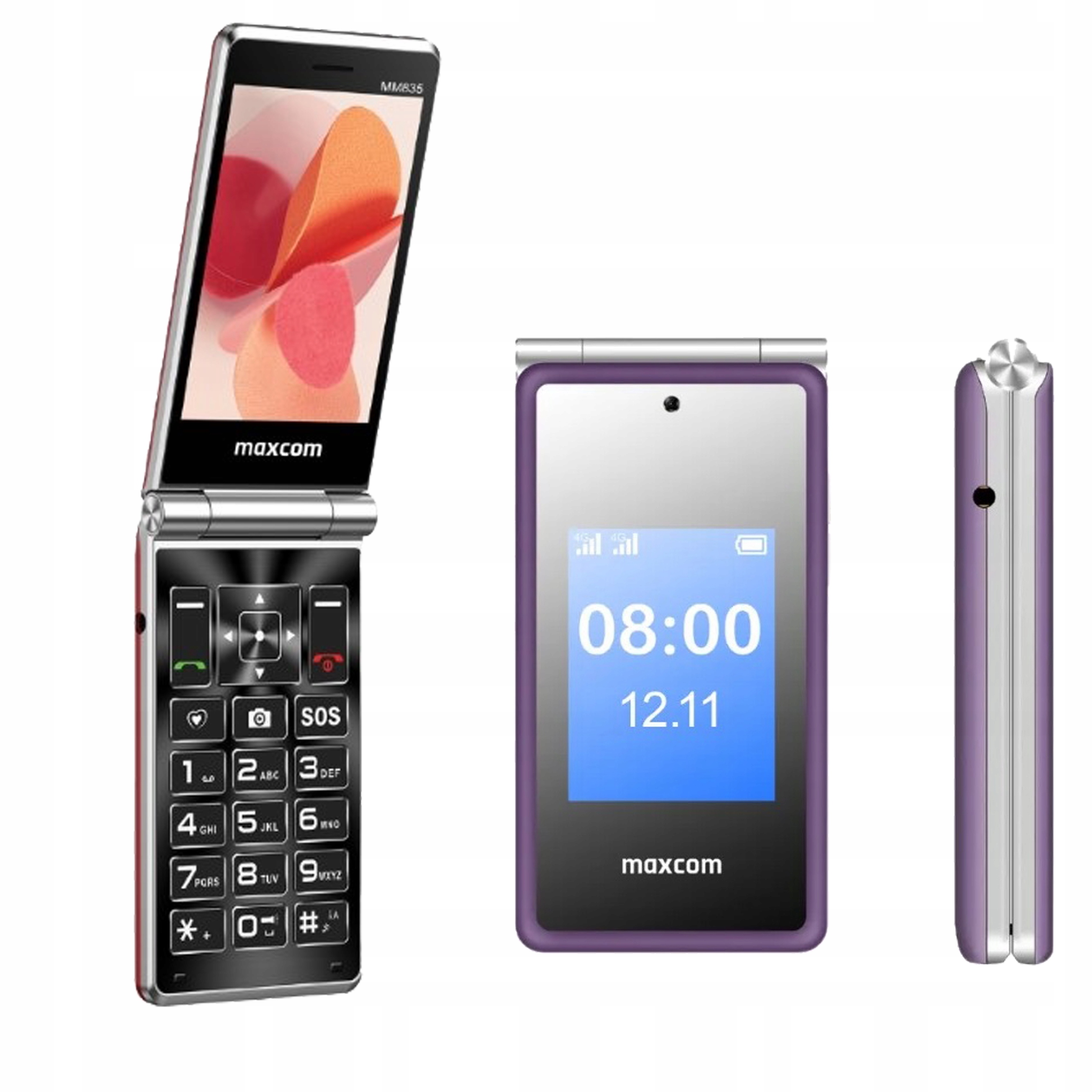 Telefon Komórkowy Dla Seniora Maxcom Z Klapką Sos Hac Radio Latarka 4G