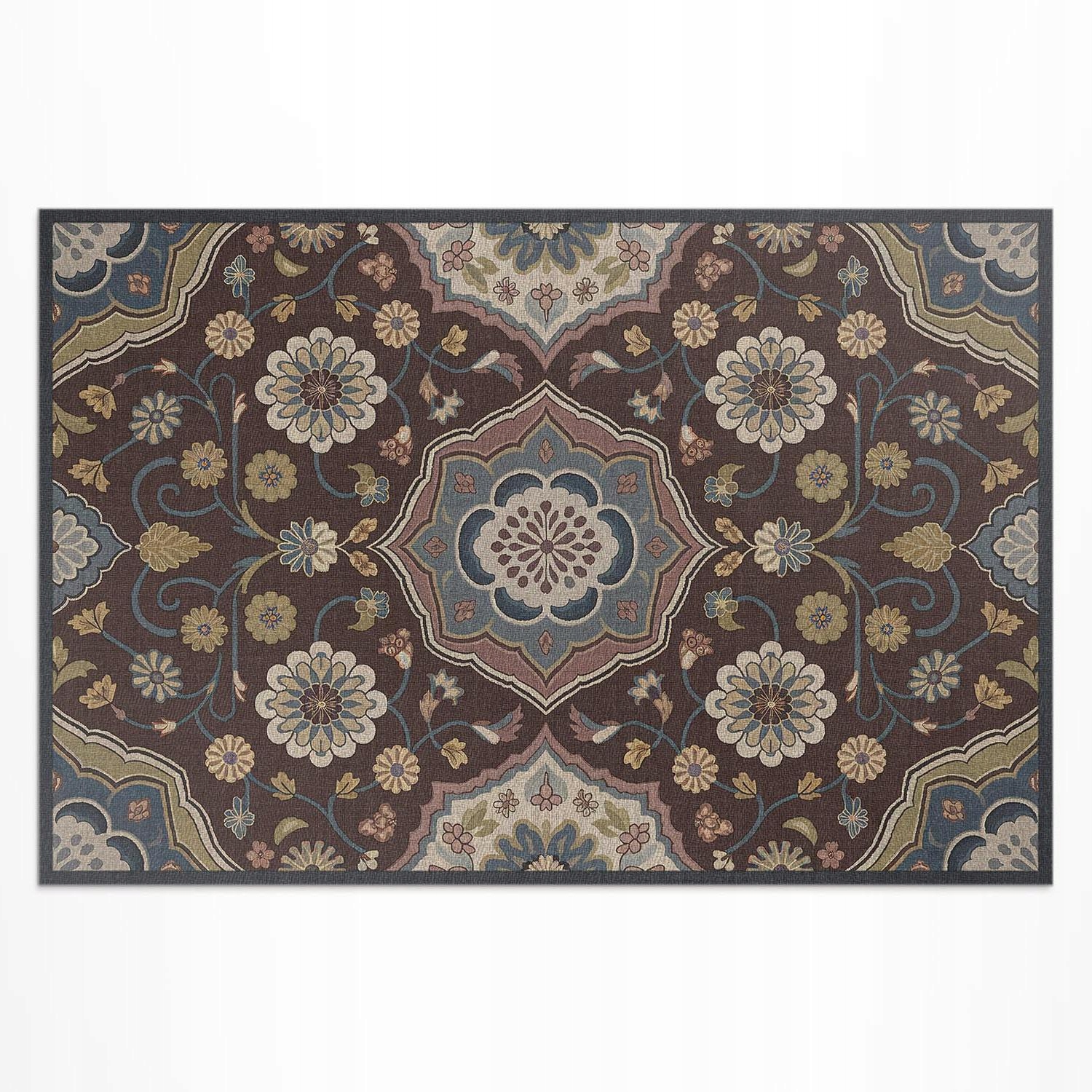 Vinylový vonkajší chodník Rozmer: 120 x 80 cm Kvety a rastliny ornamentálny