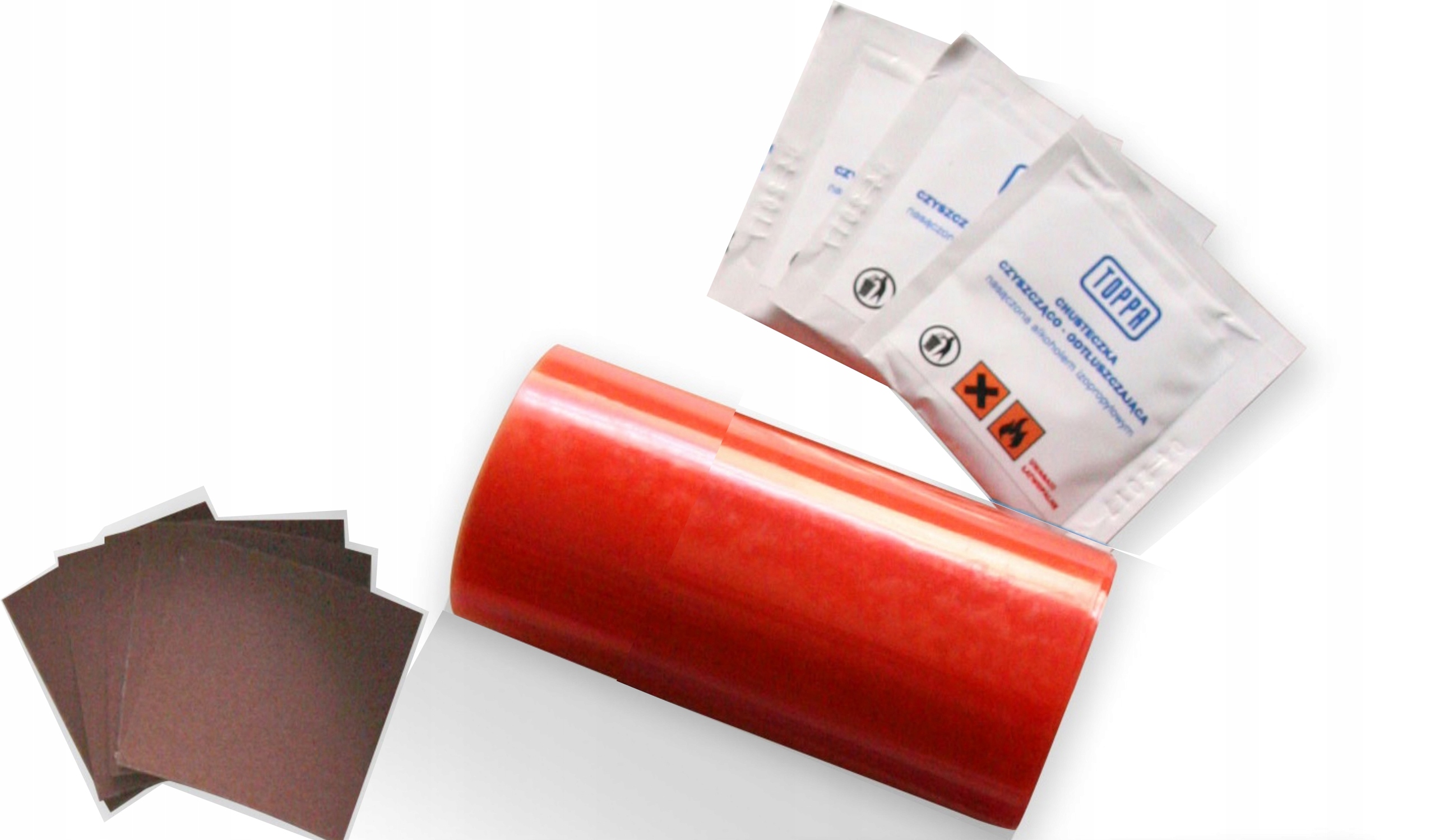 ZESTAW naprawczy do PLANDEK - ŁATA 220x10 czerwony