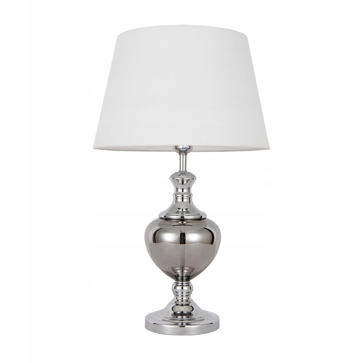 Biela stolová lampa glamour Korrez na nočný stolík