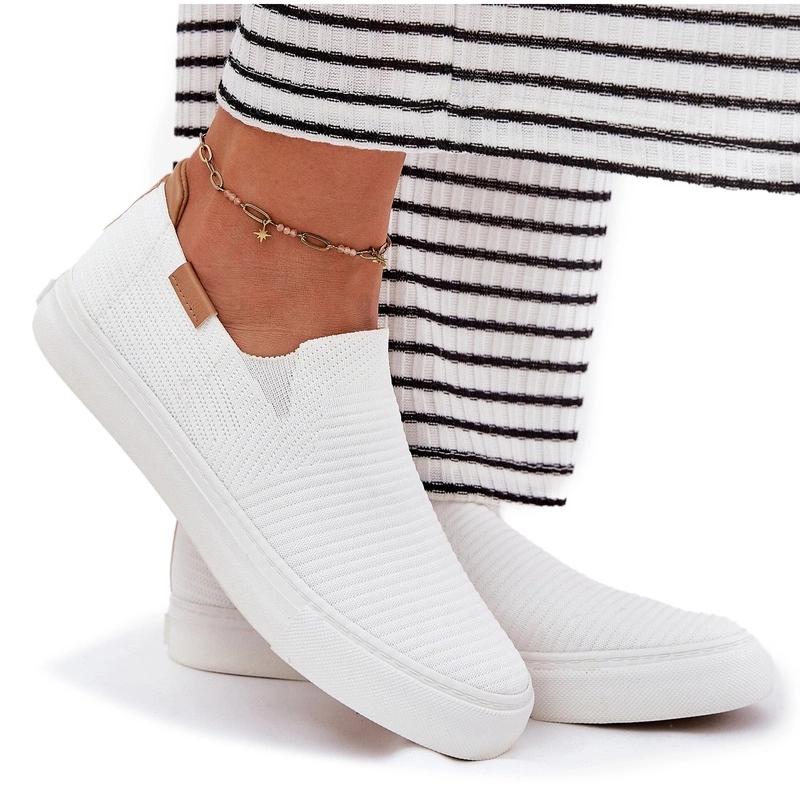 Dámské Látkové Tenisky Slip-on Big Star RR274717 Bílé 37