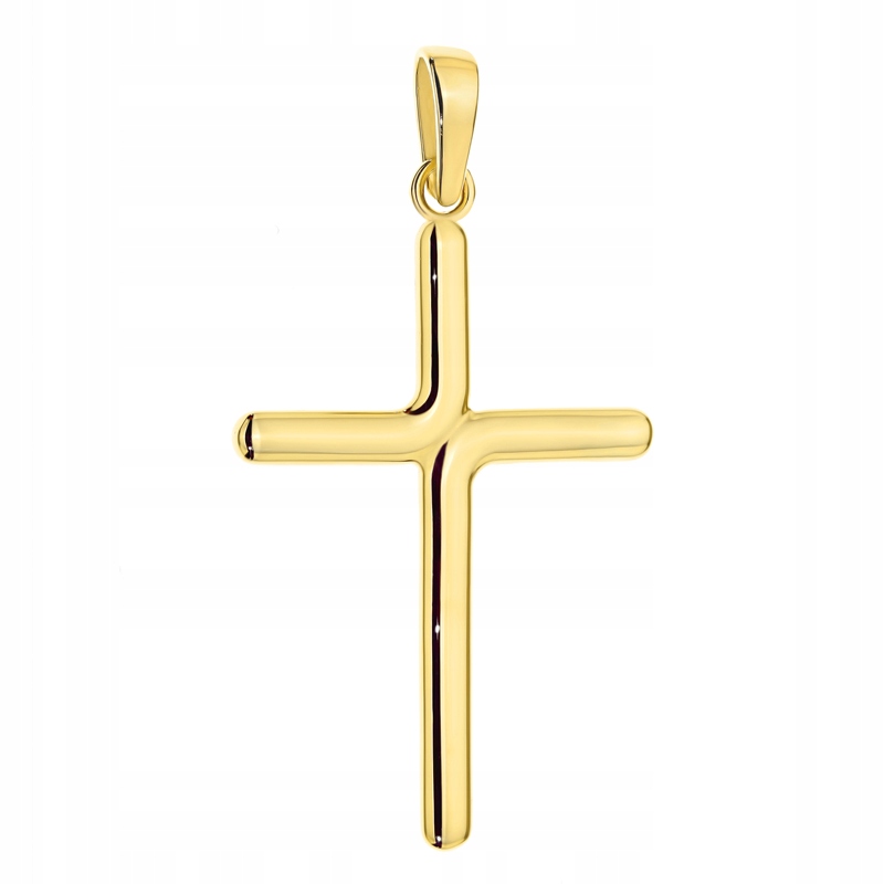 Zlatý Křížek Kříž pr. 585 Hladký Klasický Minimalistický 14k