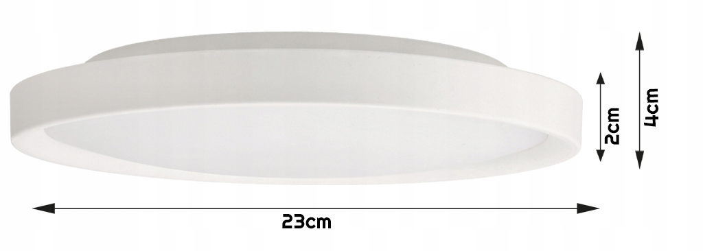 PLAFON OKRĄGŁY BAŁY VOLTENO 23 x 4 cm biały Rodzaj plafon