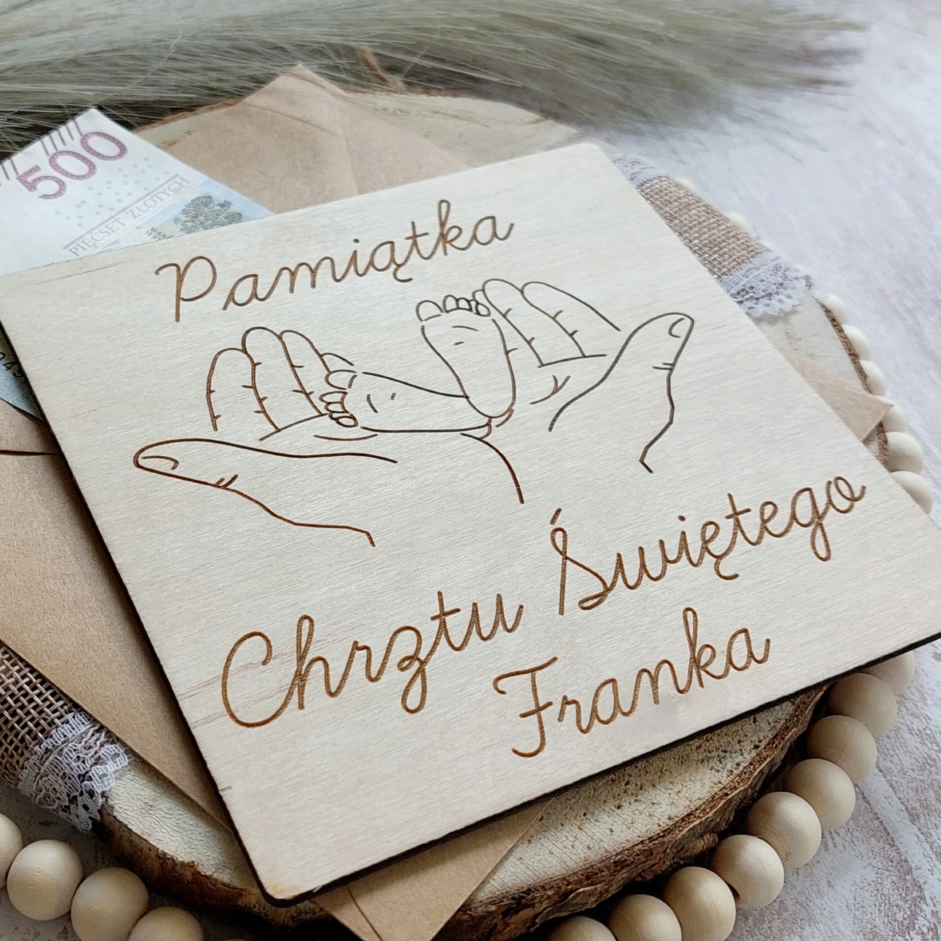 PAMIĄTKA CHRZTU ŚWIĘTEGO DLA CHŁOPCA I DZIEWCZYNKI Szerokość produktu 14 cm