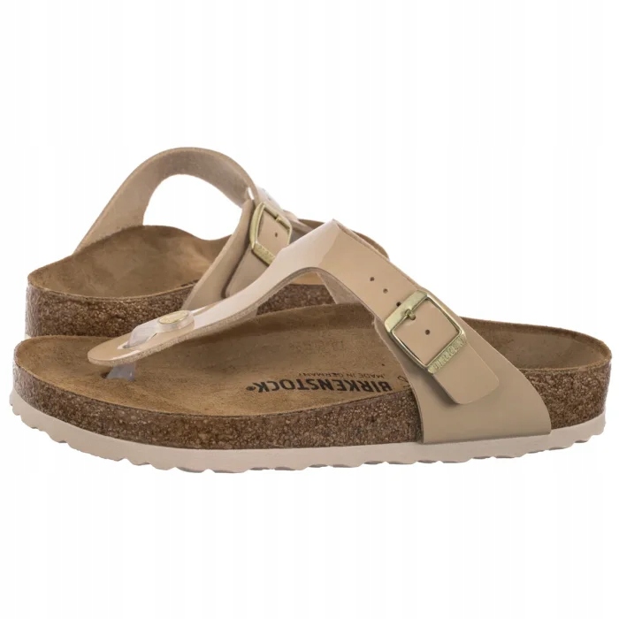 Žabky Birkenstock Gizeh Patent Patent Sand Béžové