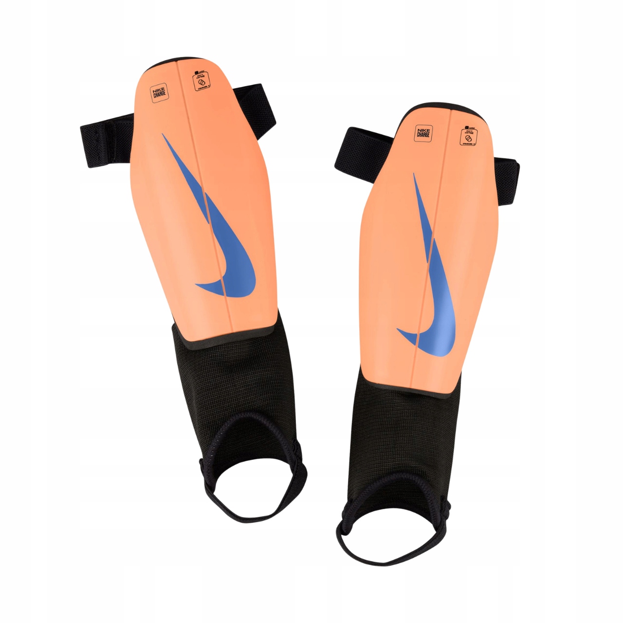Ochraniacze piłkarskie dla dzieci Nike Charge pomarańczowe DX4610 852 L