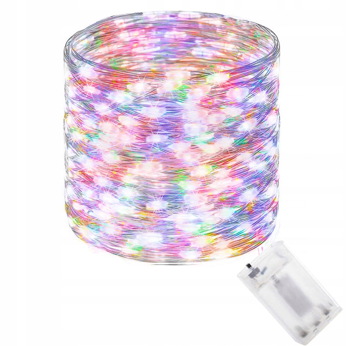 LAMPKI DRUCIKI 100LED NA BATERIE CHOINKOWE ŚWIATEŁKA MIKRO ŻYŁKI MULTIKOLOR Marka Springos