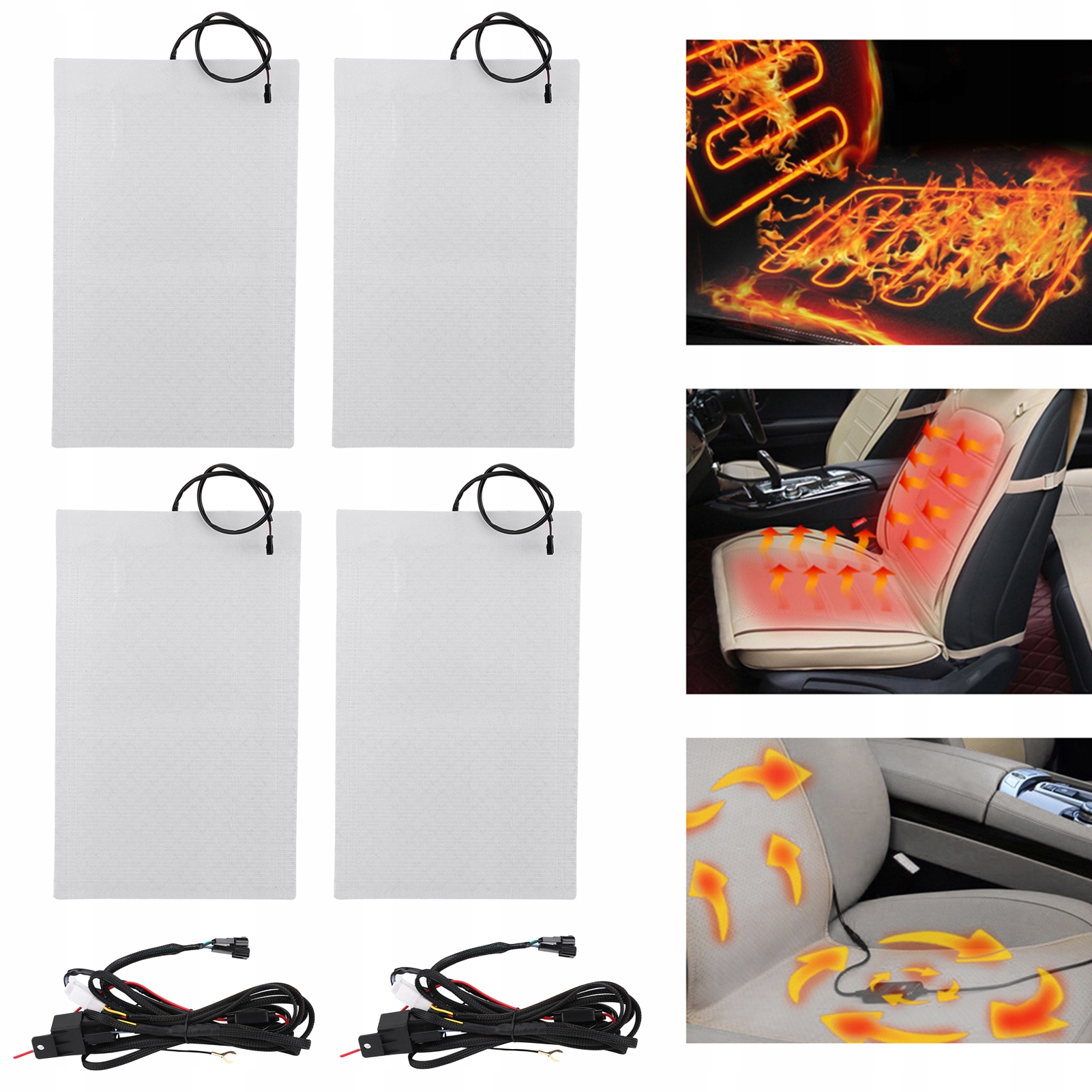 PODGRZEWANY SIEDZEŃ FOTEL SAMOCHODOWY 4SZT DC12V Marka inny