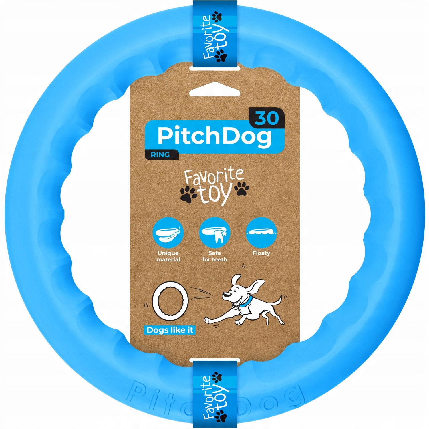 

PitchDog pierścień do aportowania, 28 cm, Błękitny
