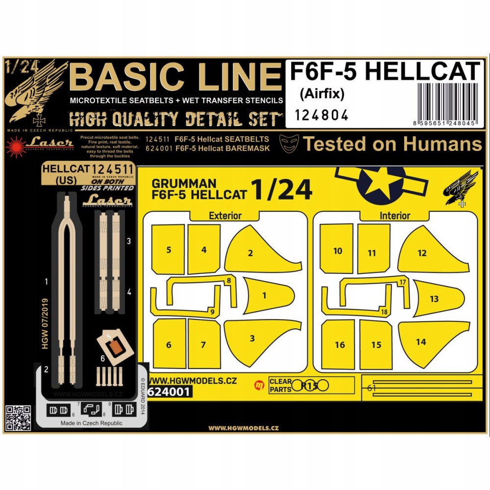 Hgw 124804 1/24 F6F-5 Hellcat (Airfix) Basic Line