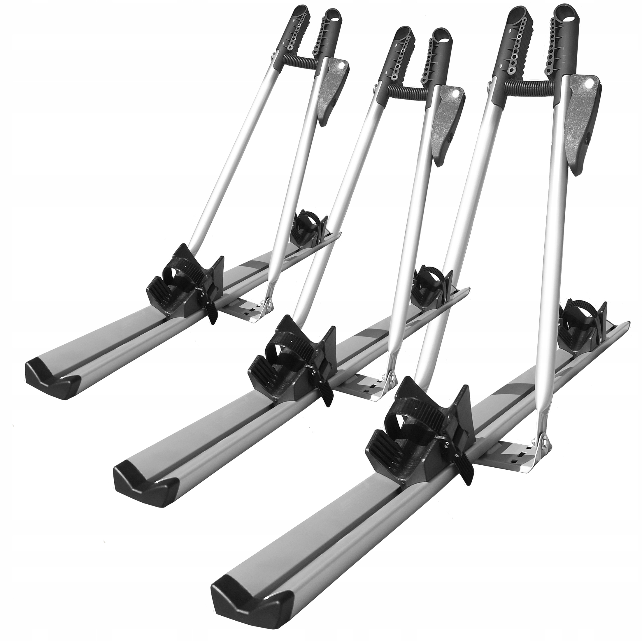 3x Aluminiowy uchwyt rowerowy na bagażnik bazowy dach Zamki Antykradzieżowe