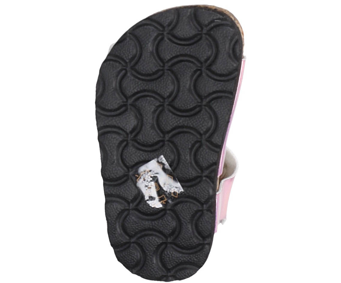 SANDAŁY HOLOGRAFICZNE DZIEWCZĘCE NA RZEPY KORKOWE Materiał skóra ekologiczna