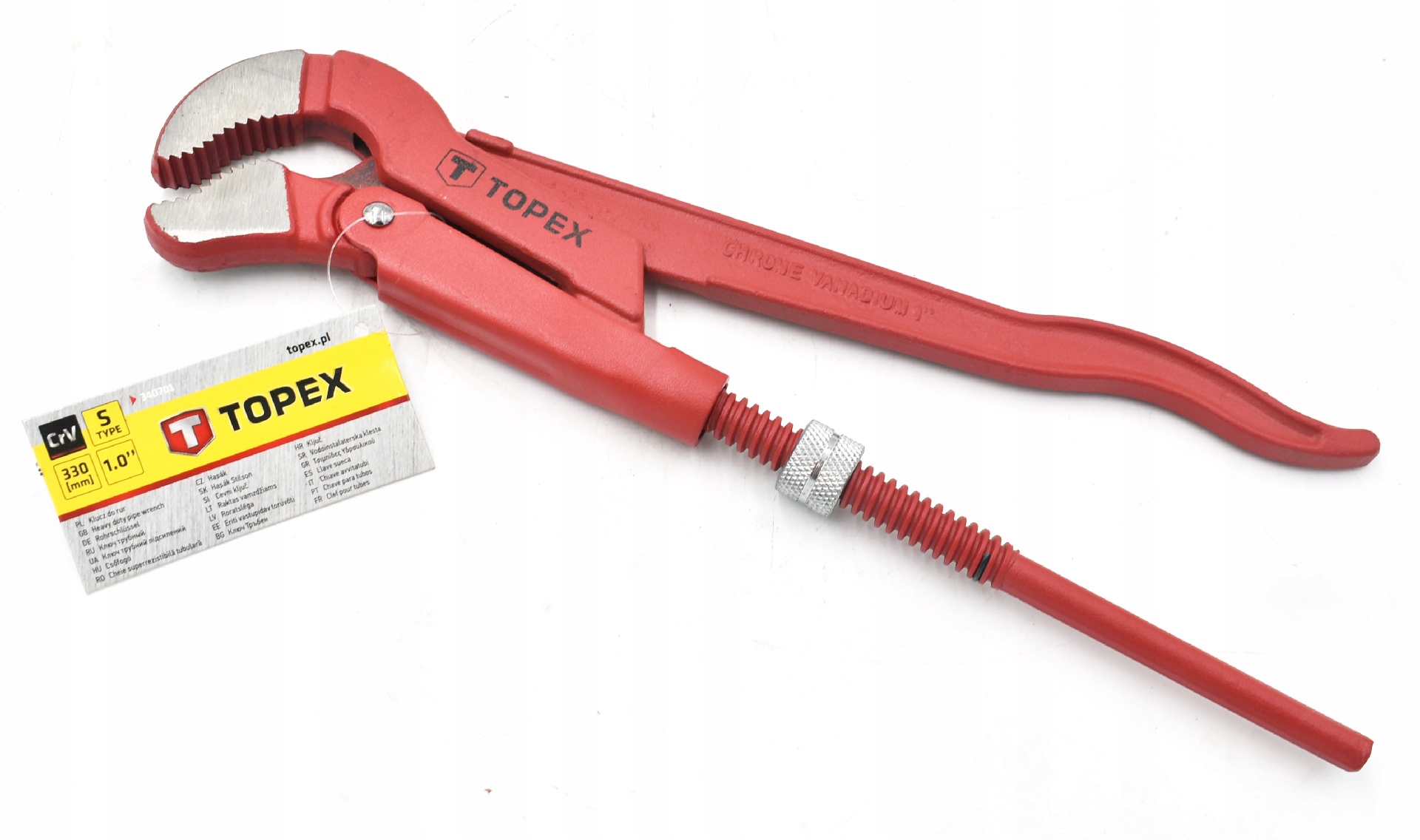 

Szwedzki Hartowany Klucz Do Rur 330mm Topex 34D701